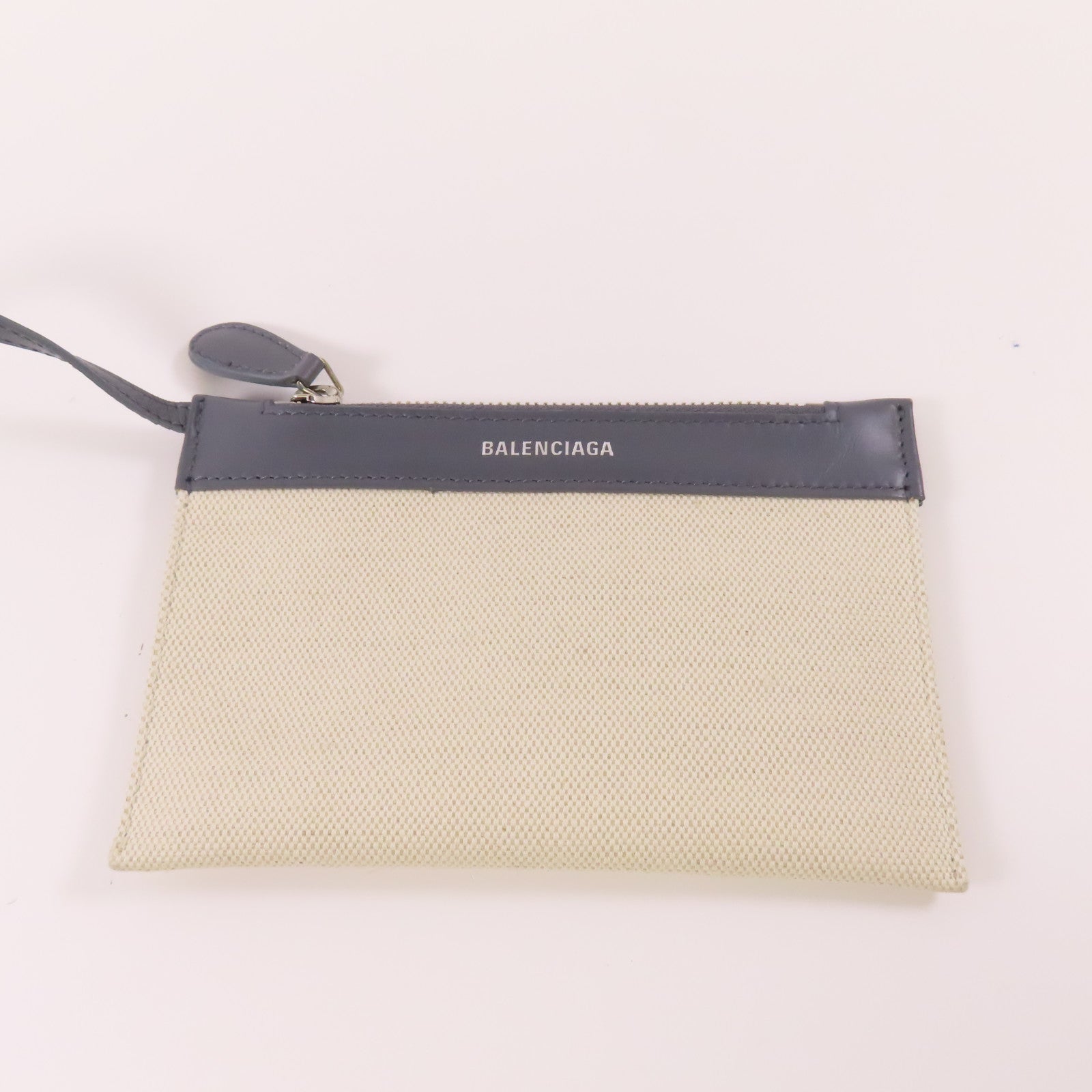 BALENCIAGA 帆布/皮革Cabas XS銀扣手挽肩背兩用袋