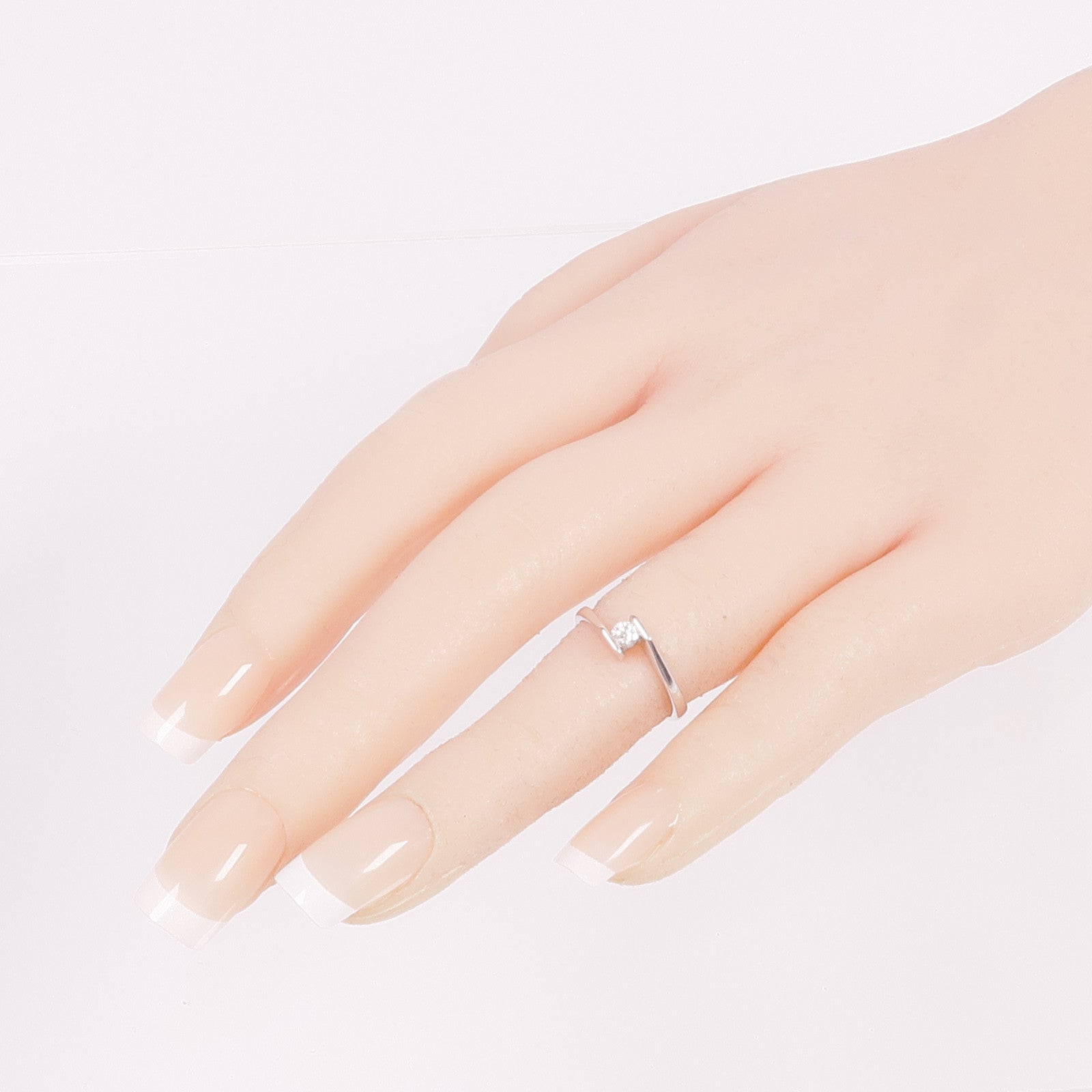 JEWELRY 【激減優惠】18K白金Diamond Ring鑽石戒指US#4.25