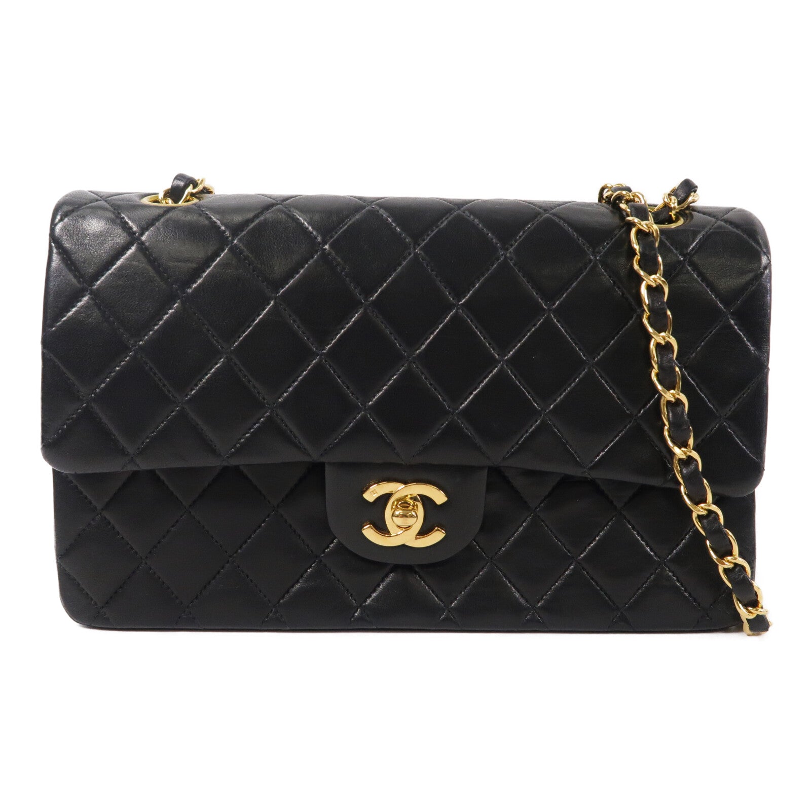 CHANEL 羊皮皮革Vintage Classic Flap鏈帶肩背袋