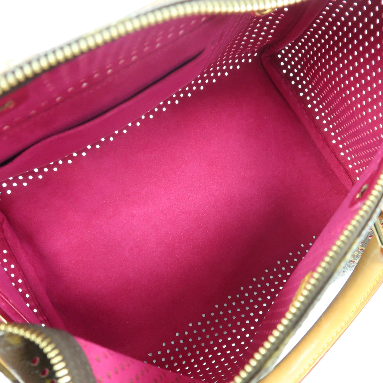 LOUIS VUITTON 【激減優惠】Monogram Perfo Speedy 30金扣手挽袋啡色