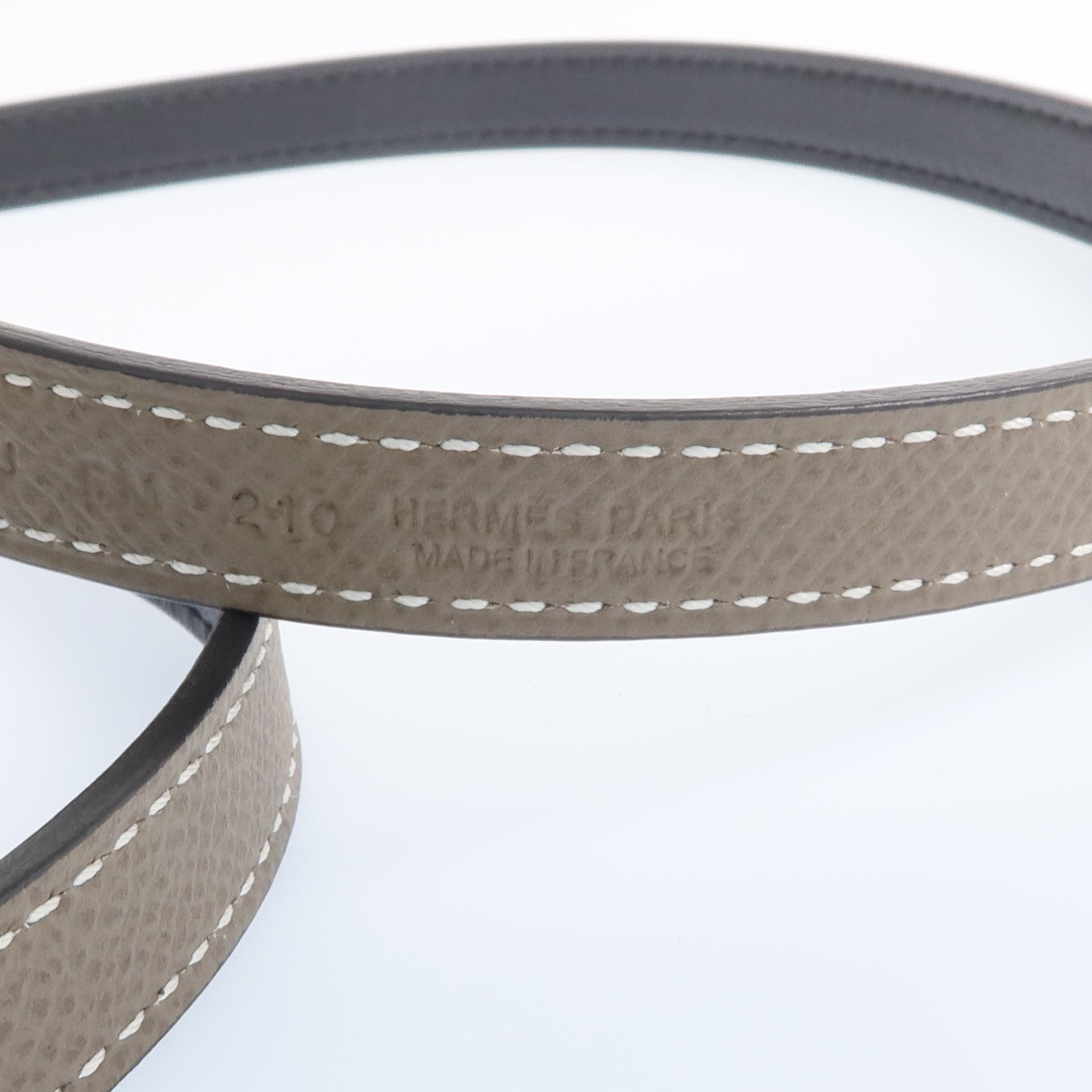 HERMES Epsom皮革Ancre Belt 13mm金扣皮帶Etoupe