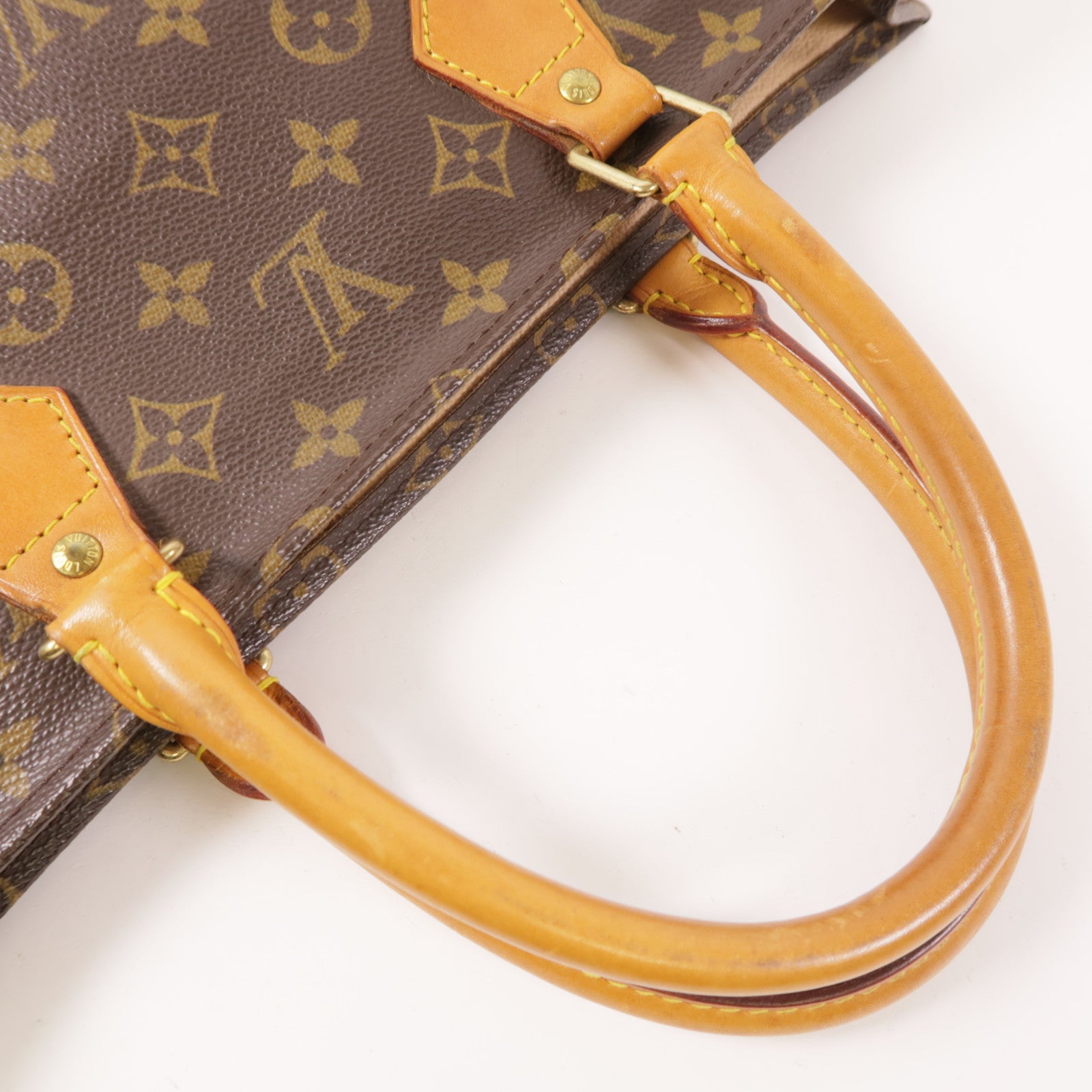 LOUIS VUITTON Monogram Sac Plat金扣手挽袋