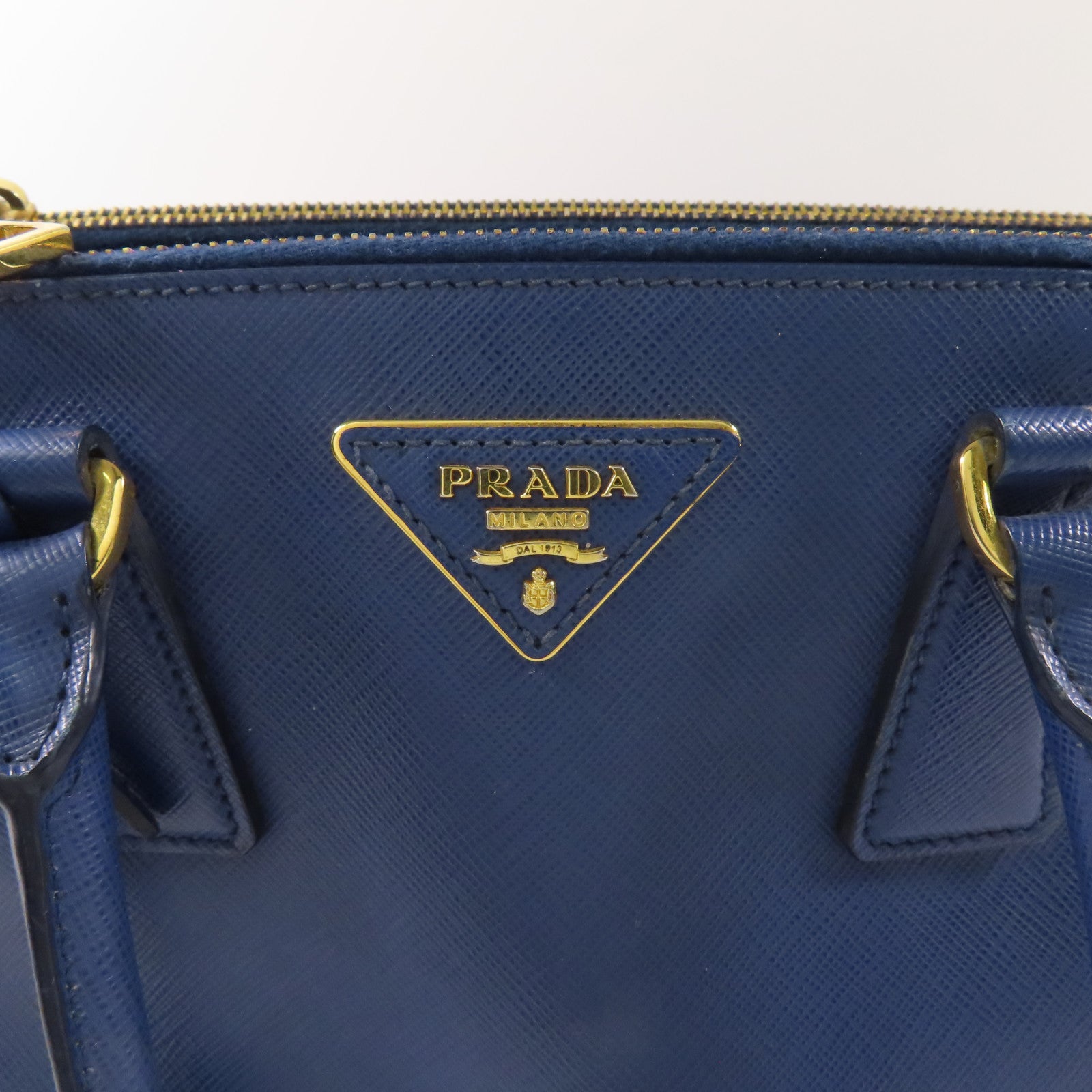 PRADA Saffiano皮革2 Way Shoulder金扣手挽肩背兩用袋