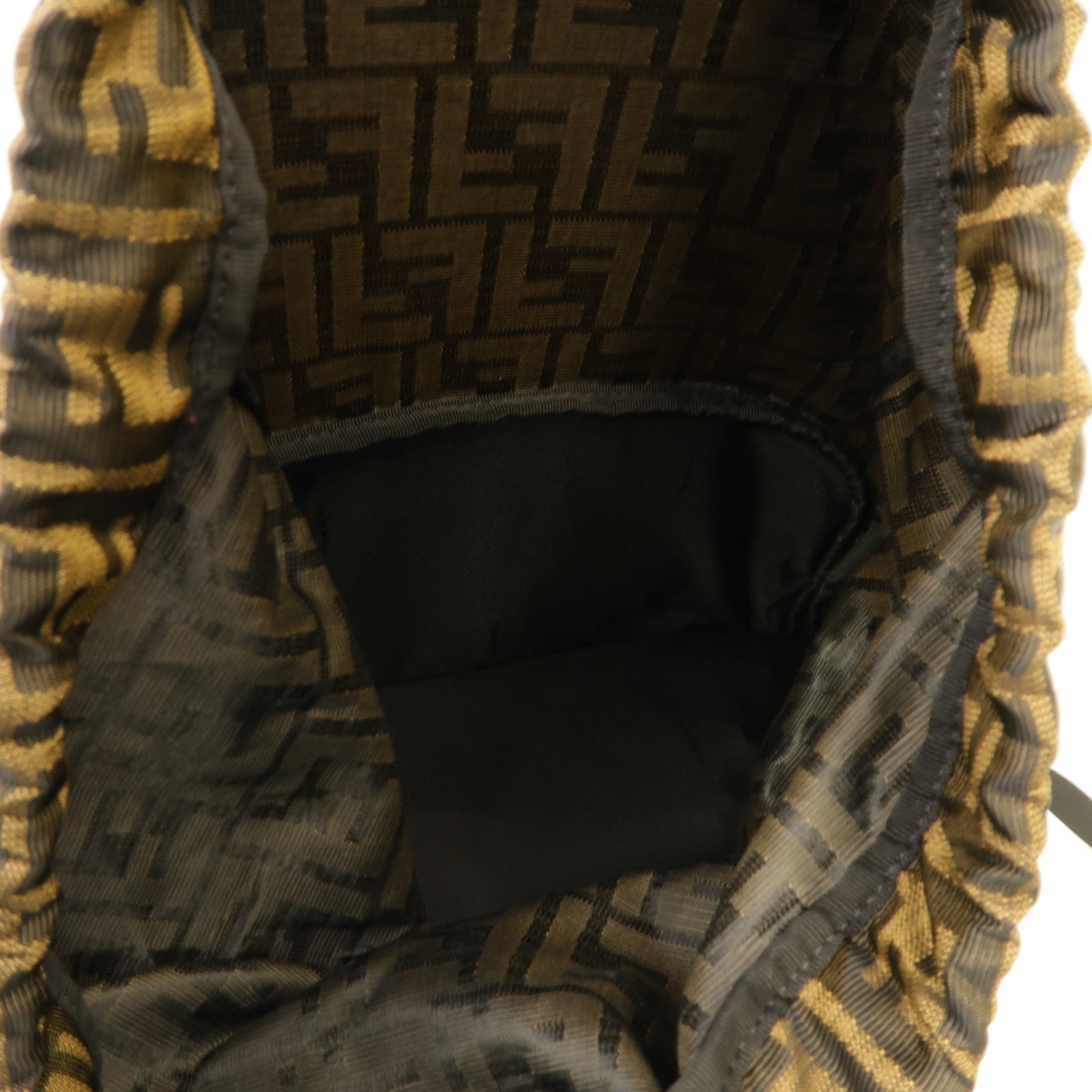 FENDI 【均一特價】尼龍Backpack金扣背包啡色/深綠色