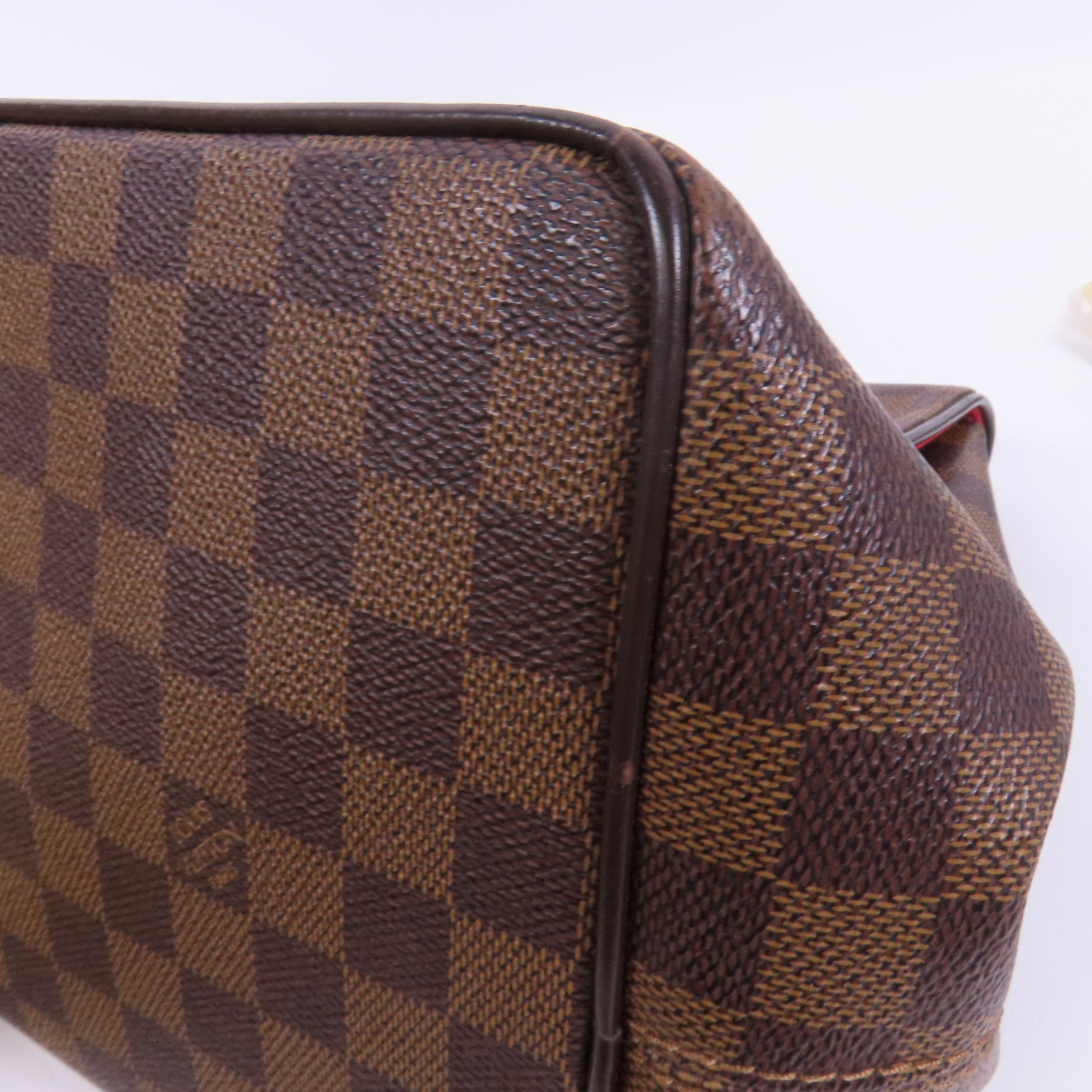 LOUIS VUITTON Damier Bergamo MM金扣手挽肩背兩用袋