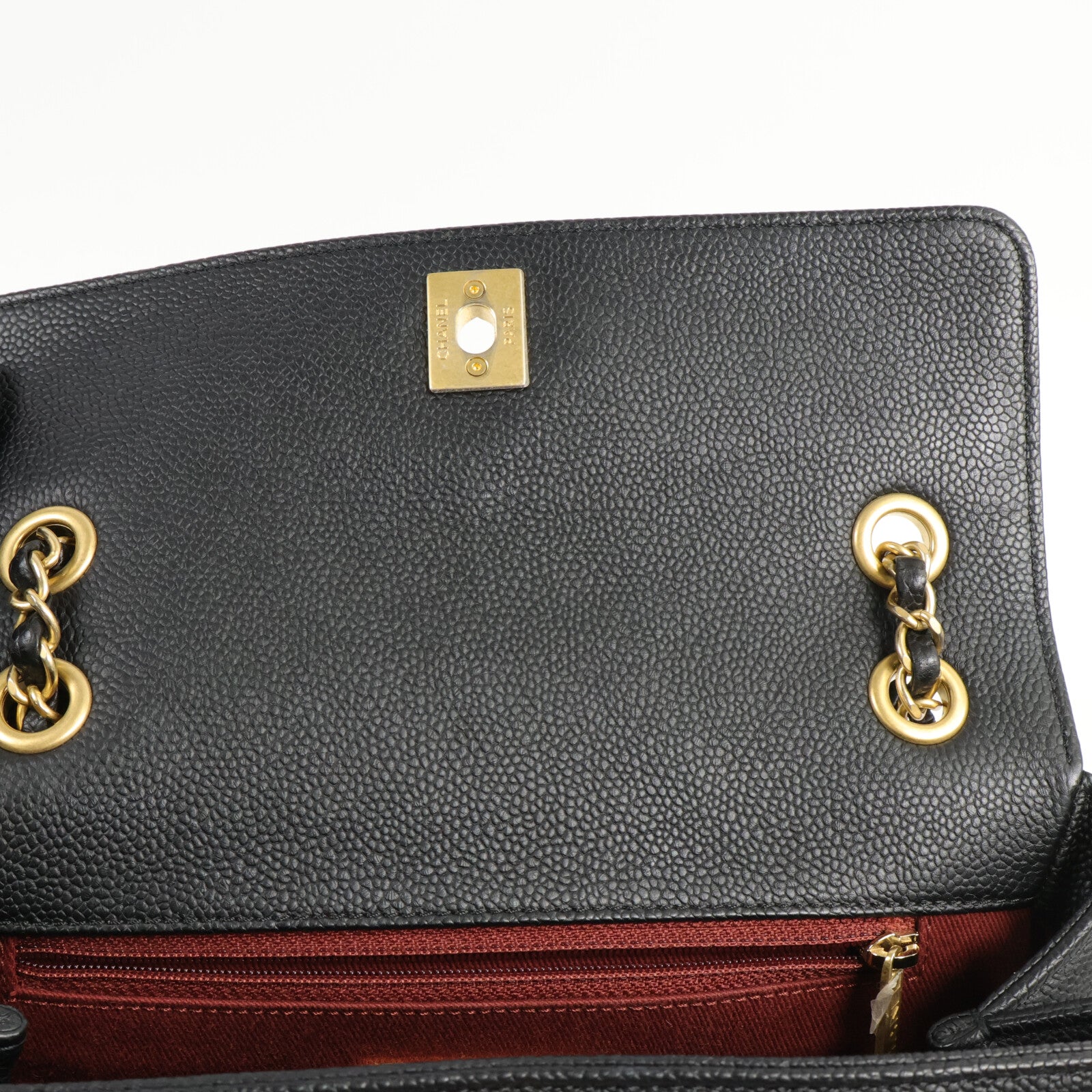 CHANEL 牛皮皮革Chic Trip Flap Bag鏈帶肩背袋
