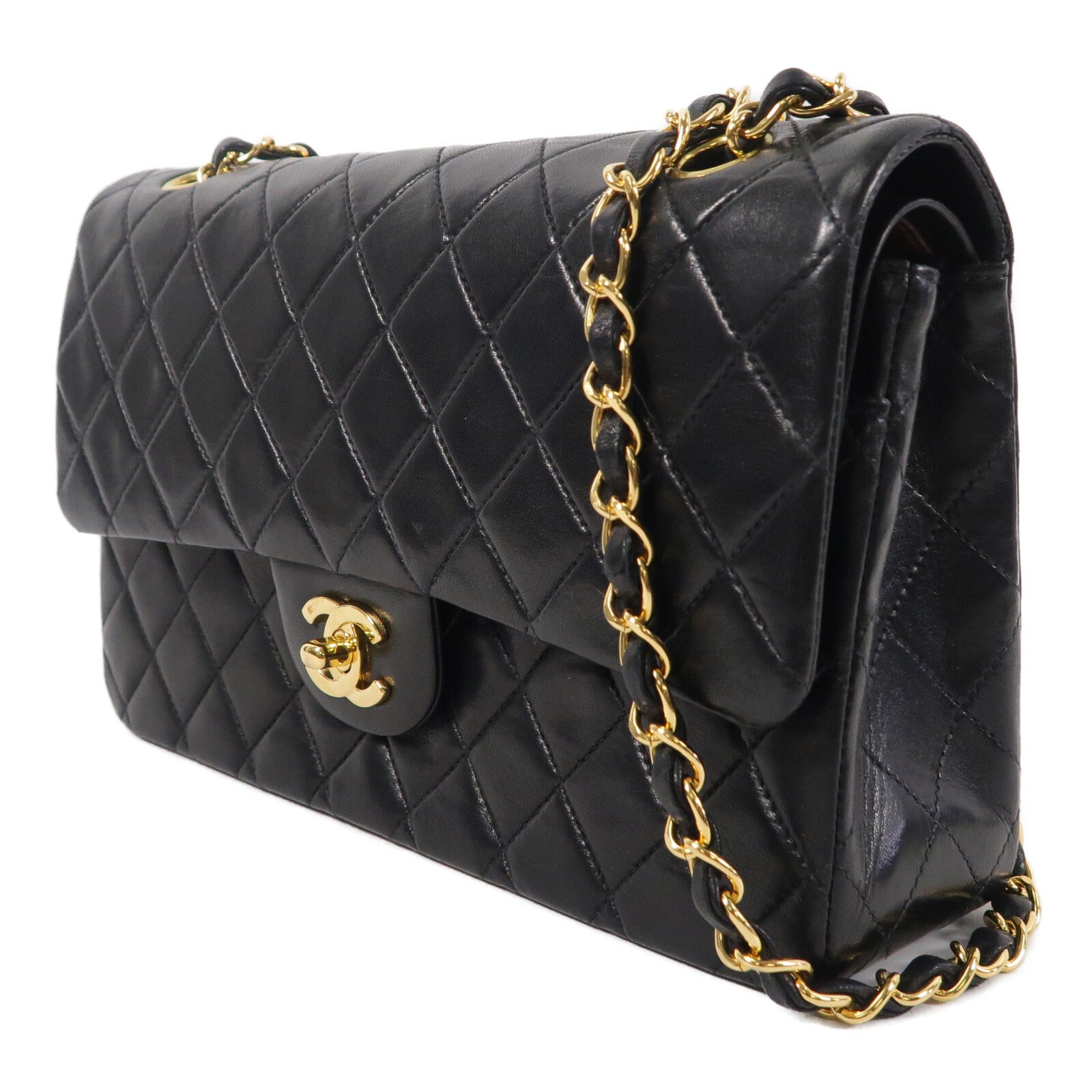 CHANEL 羊皮皮革Vintage Classic Flap鏈帶肩背袋