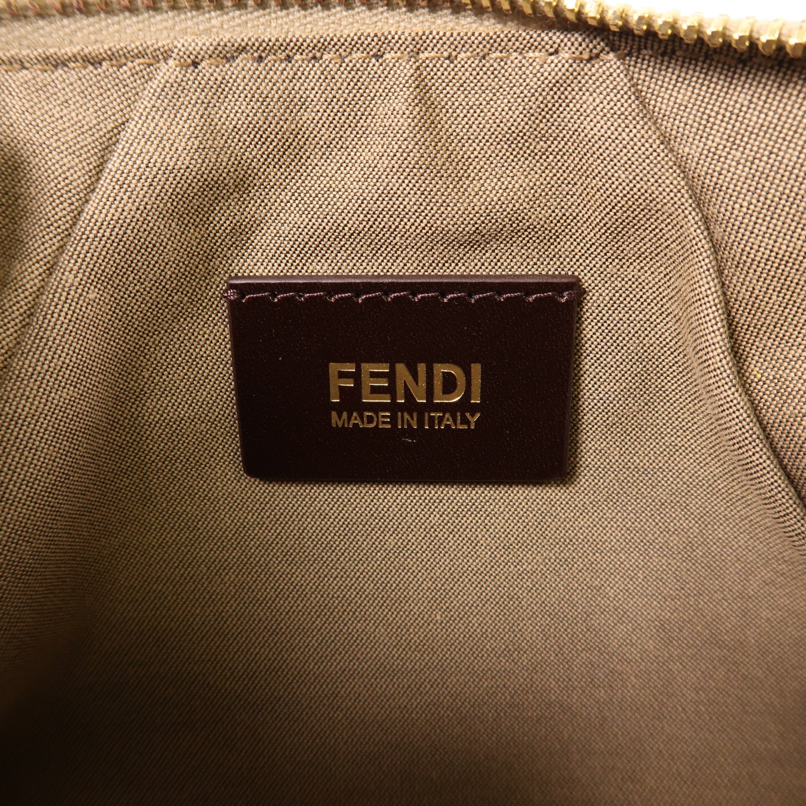 FENDI 帆布Zucchino Chain Pouch鏈帶手拿包