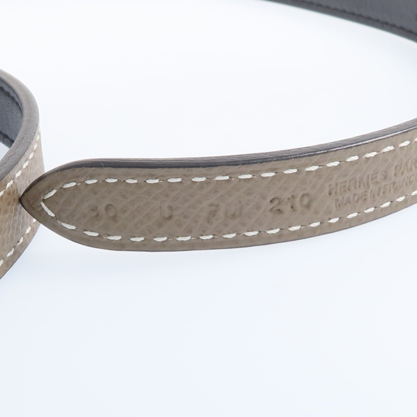 HERMES Epsom皮革Ancre Belt 13mm金扣皮帶Etoupe