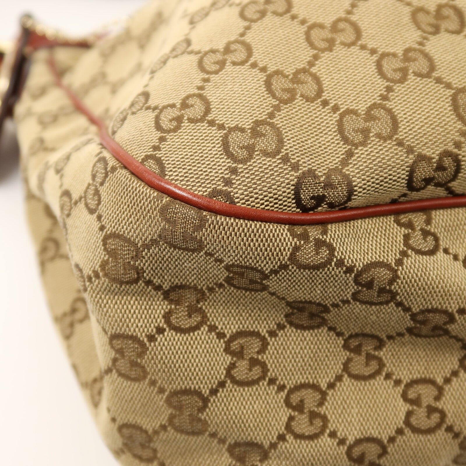 GUCCI 帆布Shoulder Bag金扣肩背袋