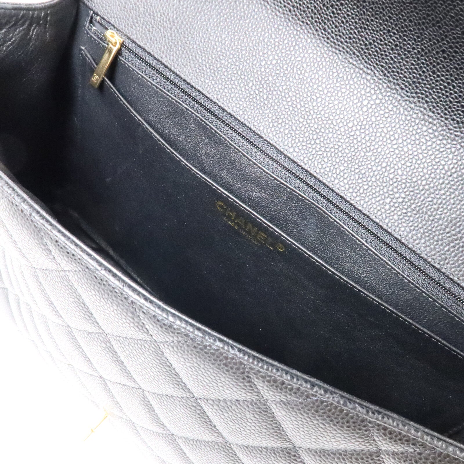 CHANEL 牛皮皮革Maxi Classic鏈帶肩背袋