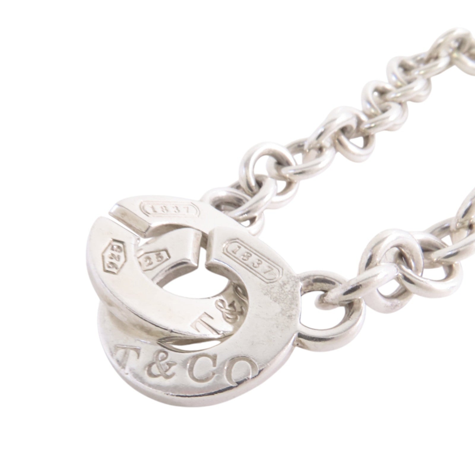 TIFFANY＆CO 925純銀Interlocking Bracelet銀扣手鏈
