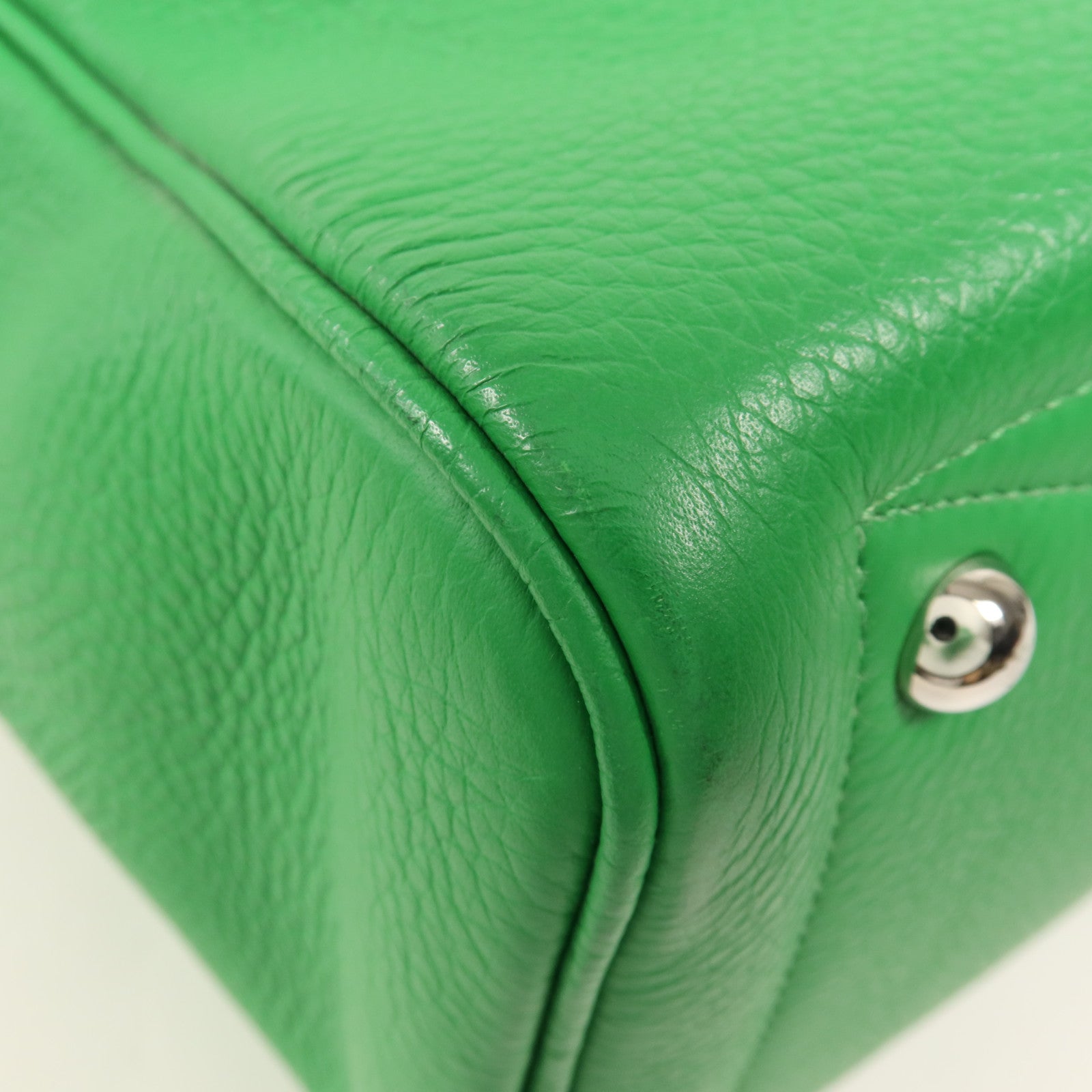 HERMES Clemence皮革Victoria銀扣肩背袋