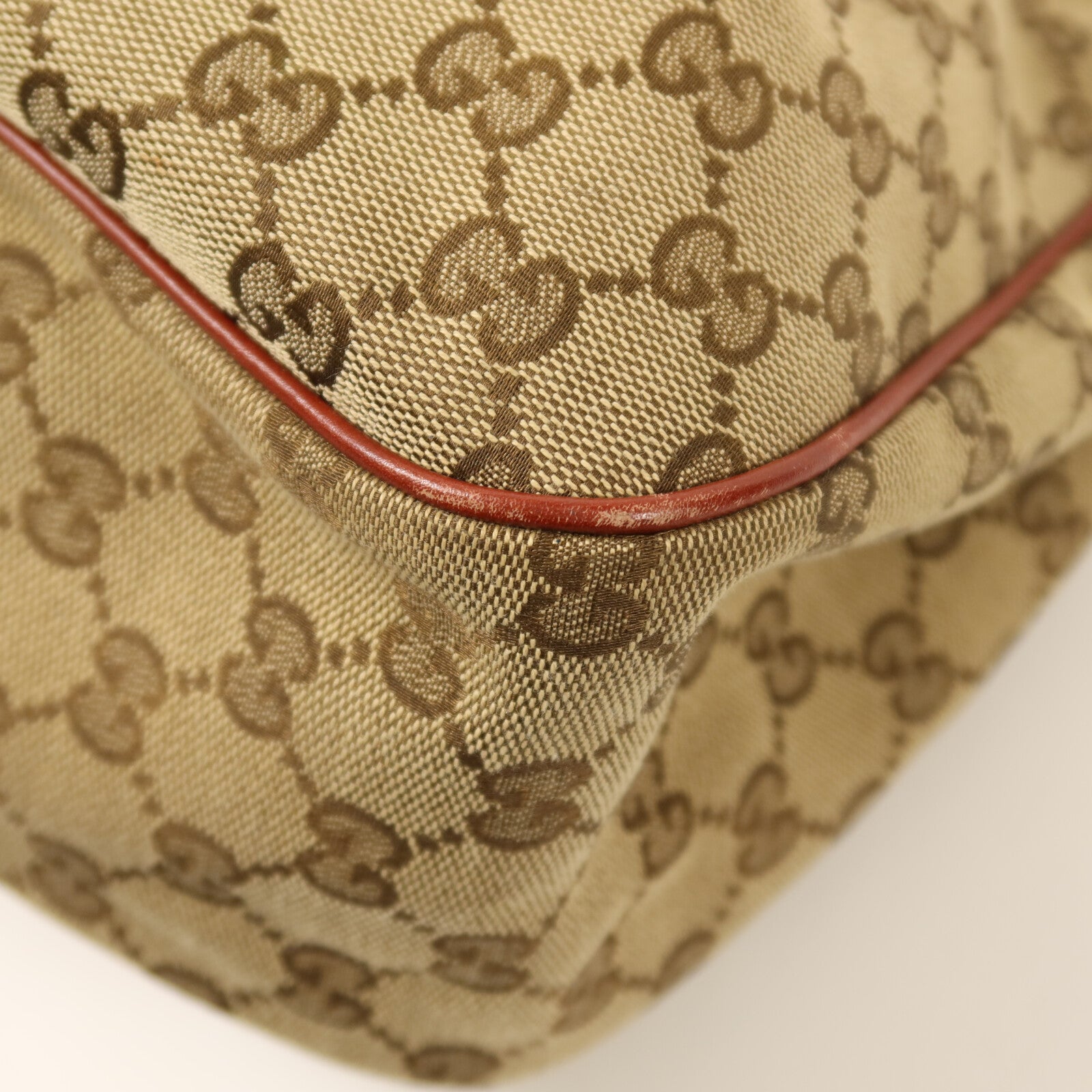 GUCCI 帆布Shoulder Bag金扣肩背袋