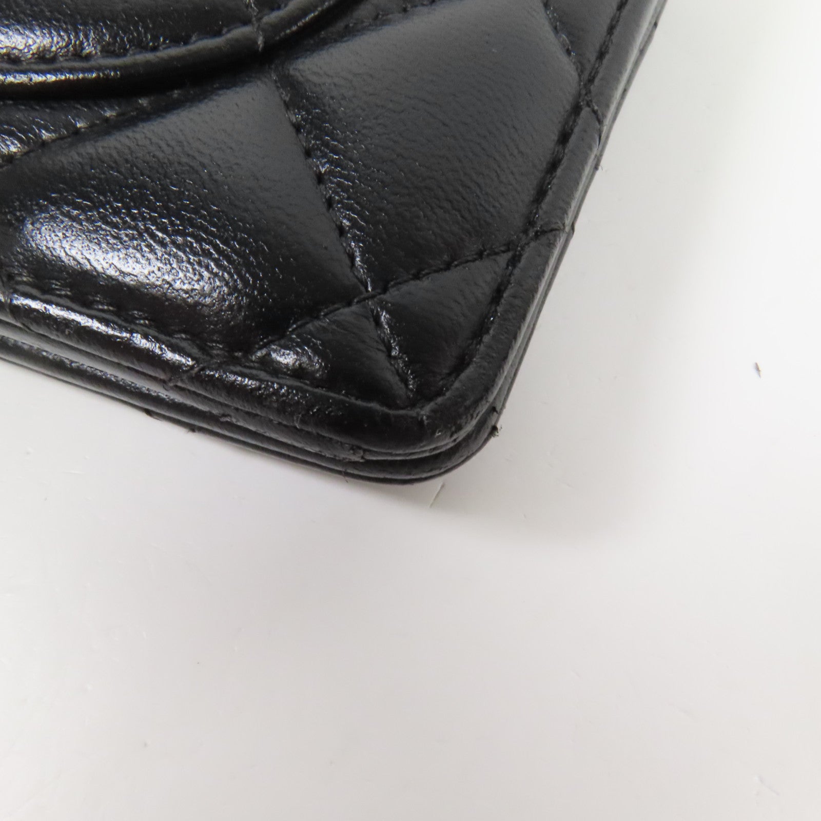 CHANEL 羊皮皮革Long Wallet銀扣長錢包