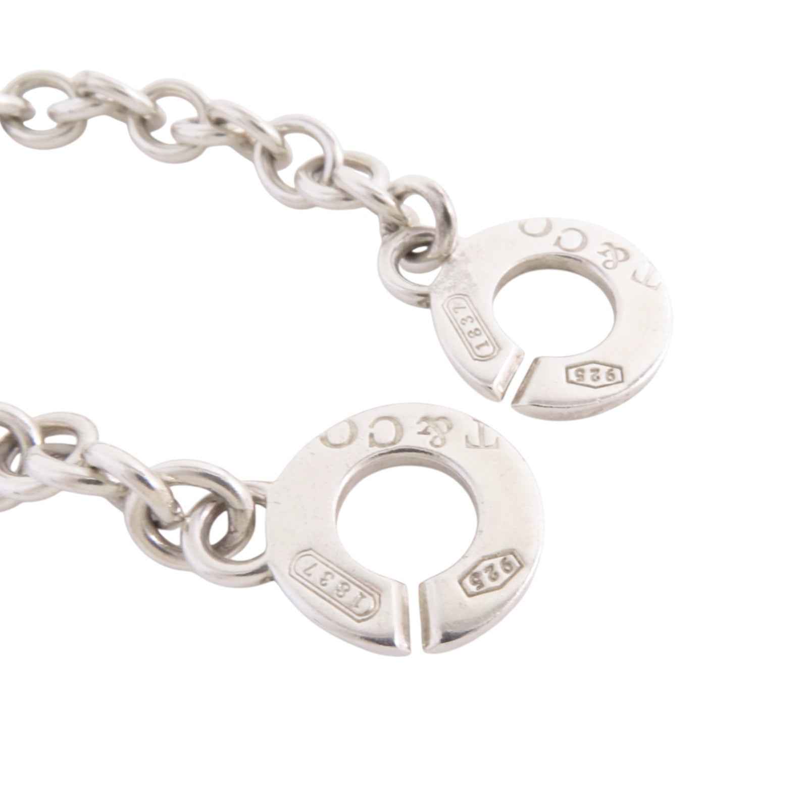 TIFFANY＆CO 925純銀Interlocking Bracelet銀扣手鏈