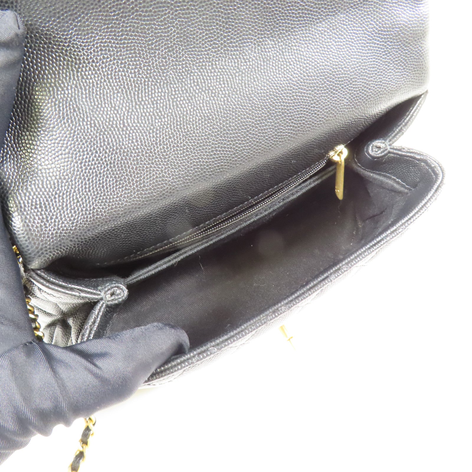 CHANEL 牛皮皮革CoCo Handle Small金扣鏈帶手挽肩背兩用袋