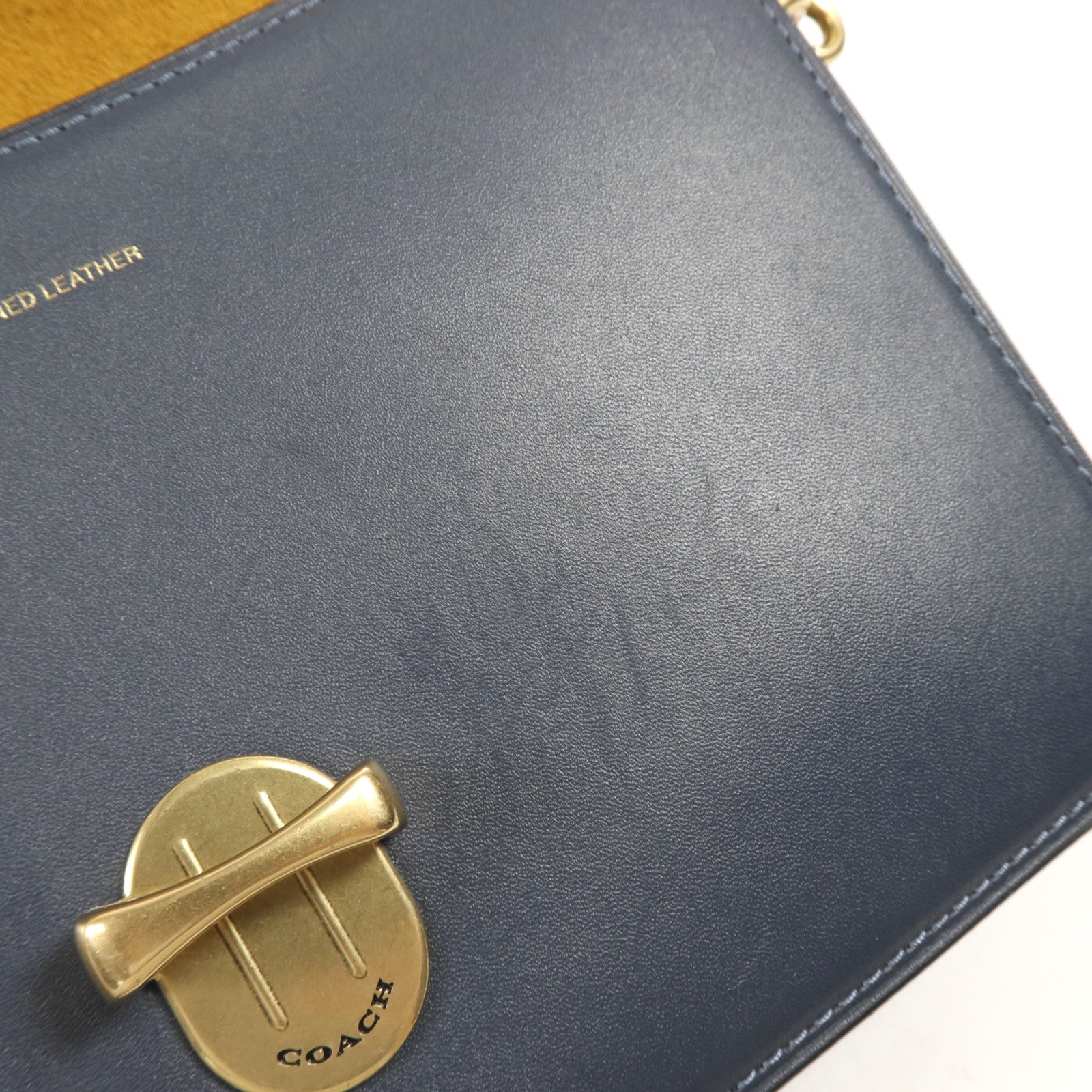 COACH 牛皮皮革Shoulder Bag金扣肩背袋