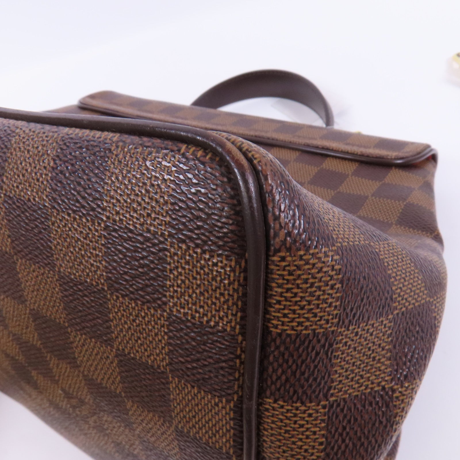 LOUIS VUITTON Damier Bergamo MM金扣手挽肩背兩用袋