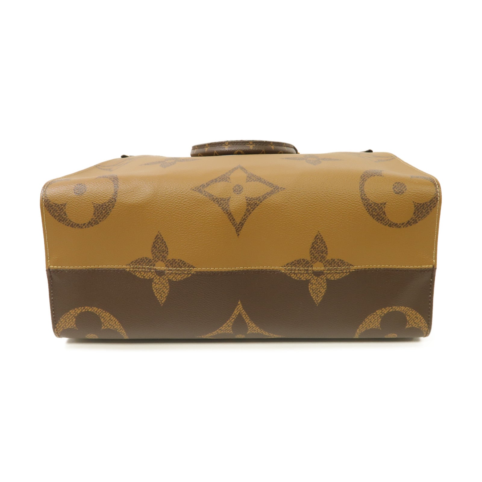 LOUIS VUITTON 【激減優惠】Monogram/Monogram Reverse On The Go MM金扣手挽肩背兩用袋啡色