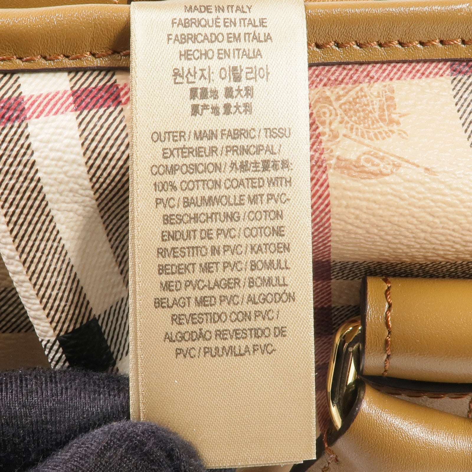 BURBERRY 塗層帆布Haymarket Northfield金扣手挽肩背兩用袋