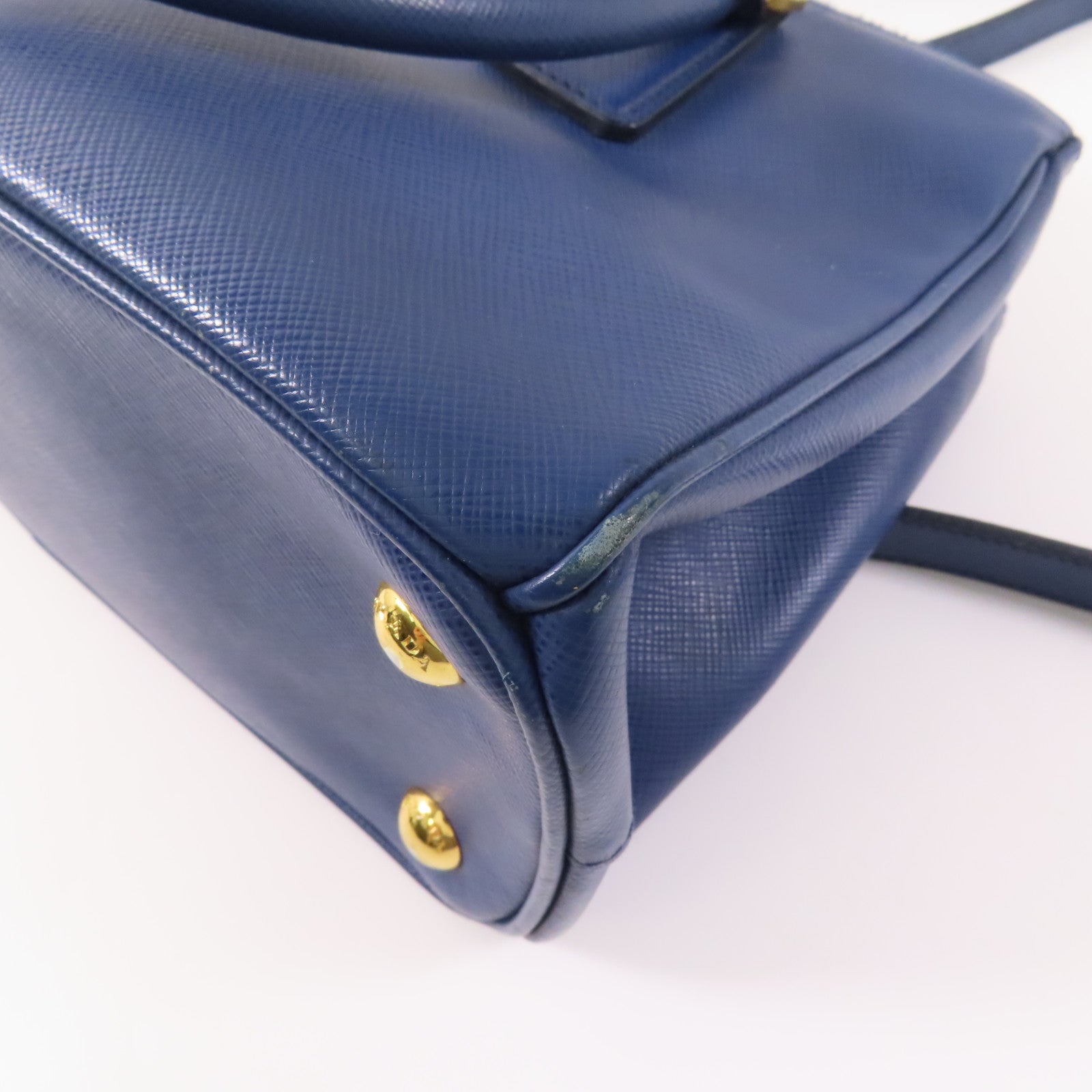 PRADA Saffiano皮革2 Way Shoulder金扣手挽肩背兩用袋