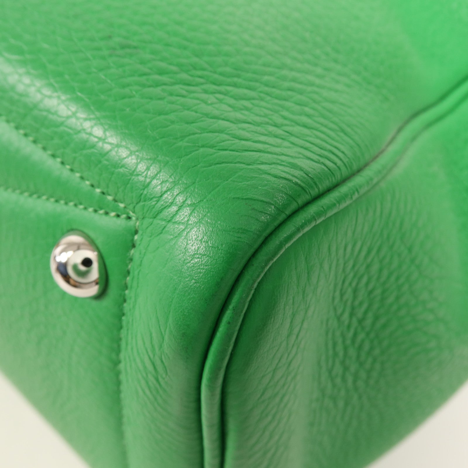 HERMES Clemence皮革Victoria銀扣肩背袋