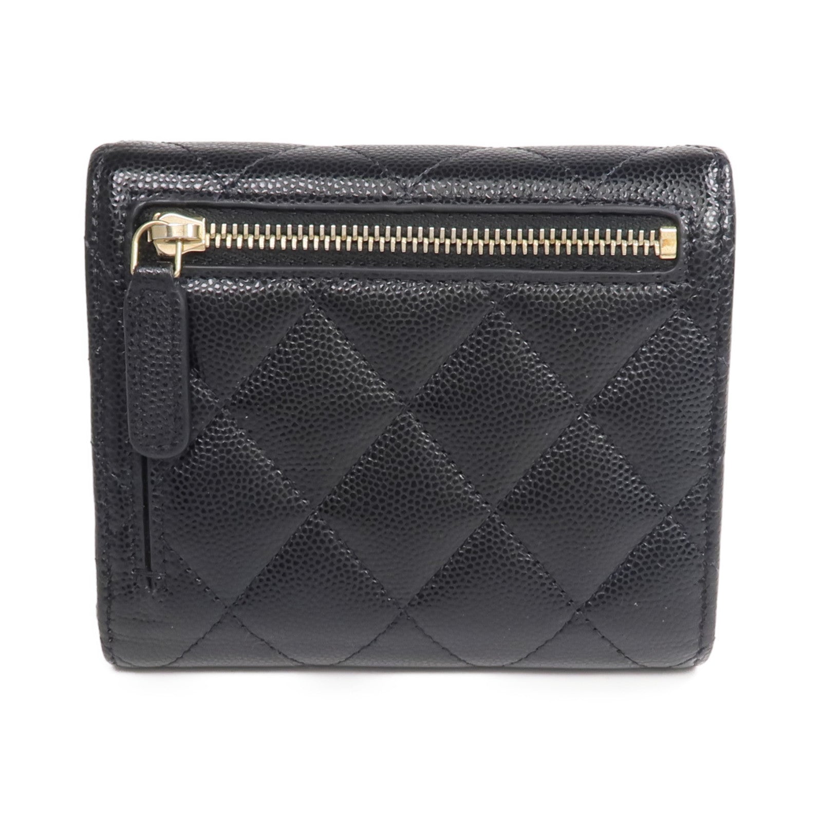 CHANEL 牛皮皮革Wallet金扣錢包