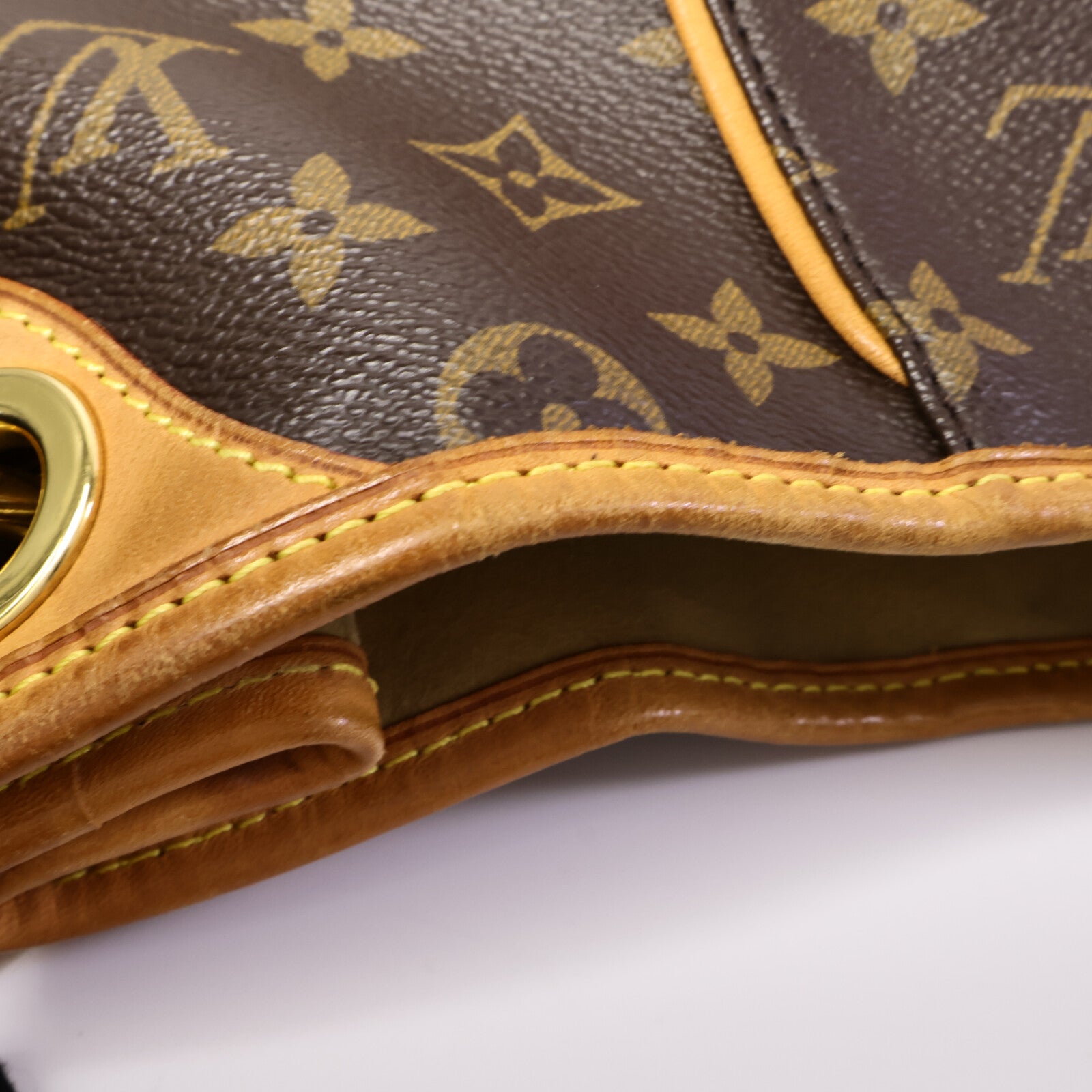 LOUIS VUITTON Monogram Galliera PM金扣肩背袋棕色