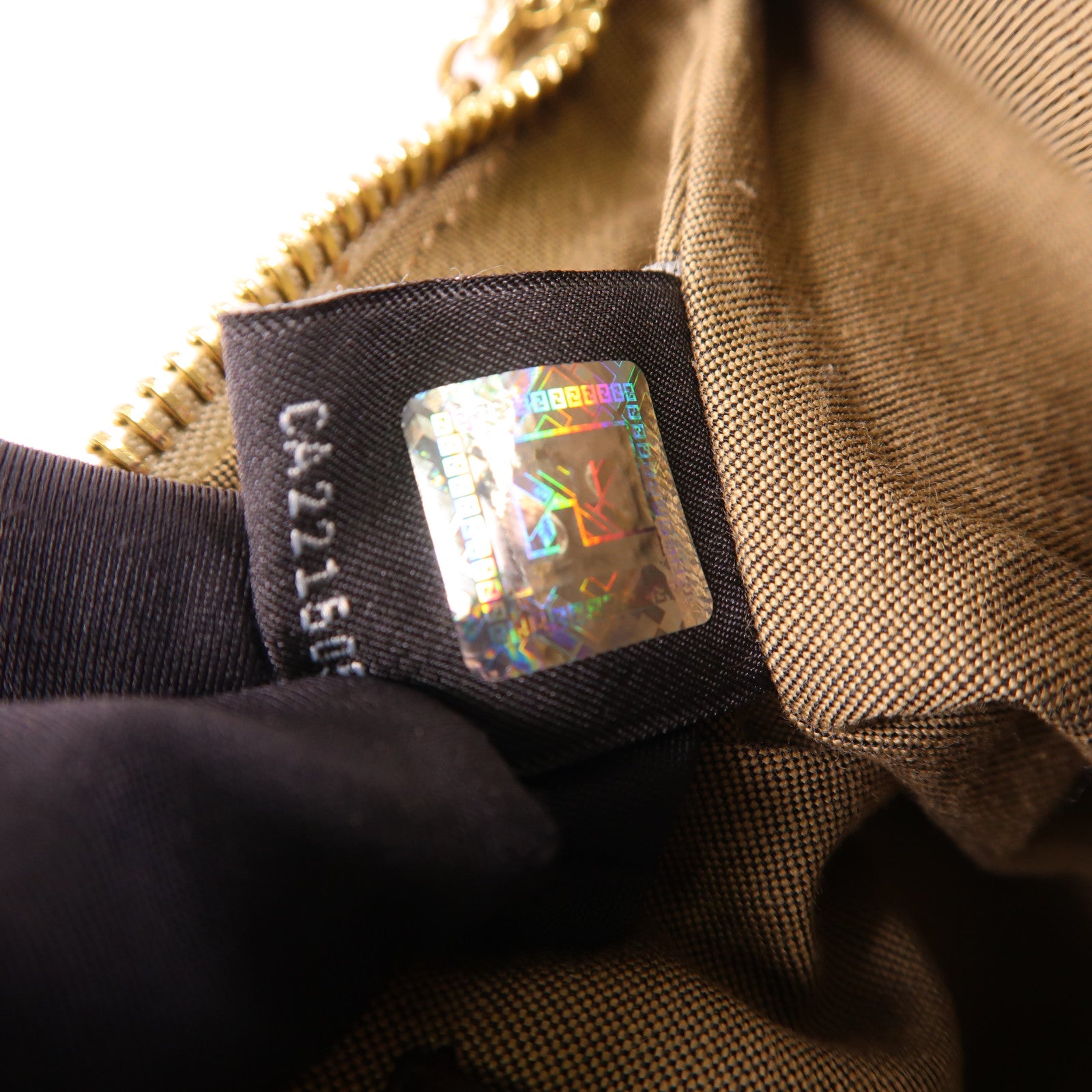 FENDI 帆布Zucchino Chain Pouch鏈帶手拿包