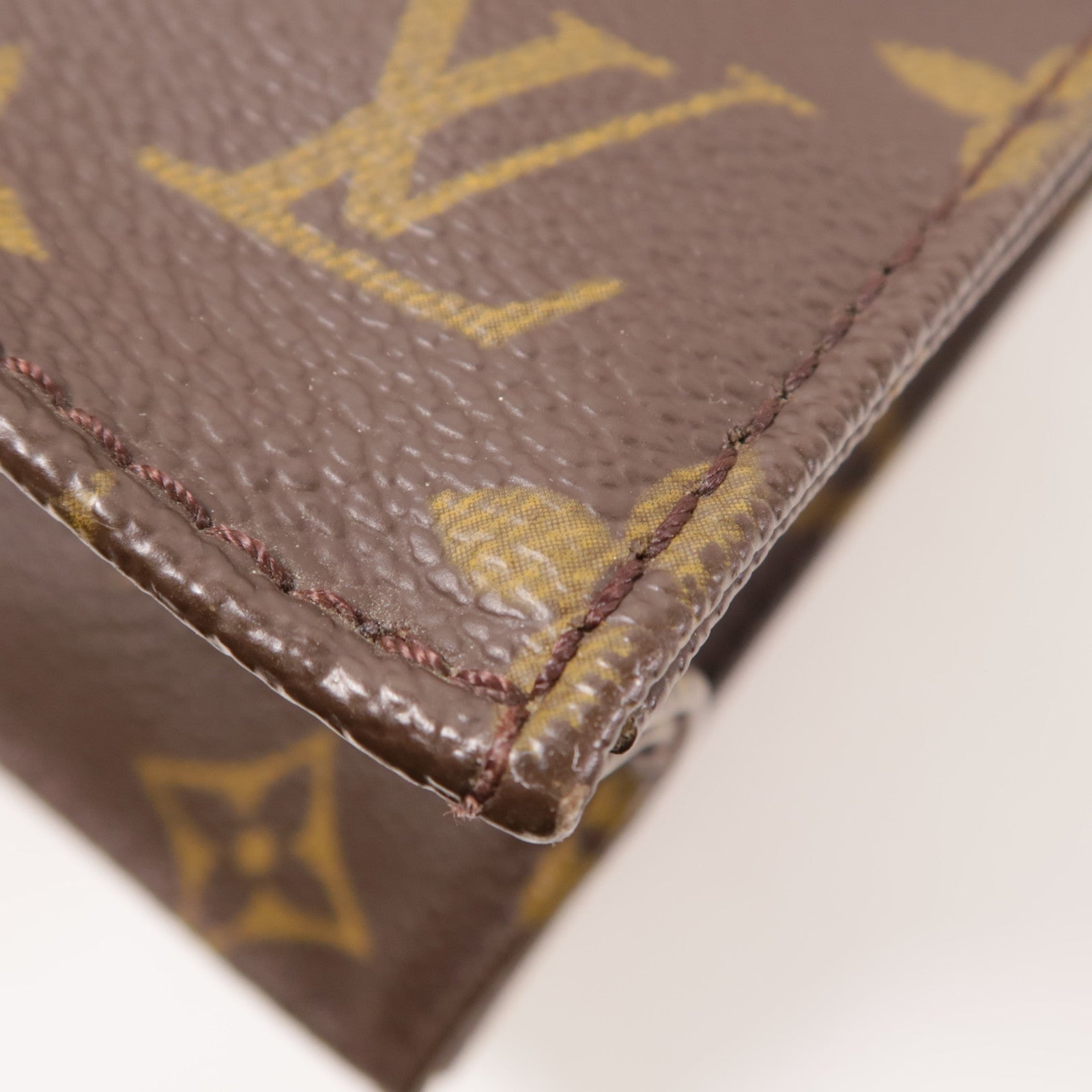 LOUIS VUITTON Monogram Sac Plat金扣手挽袋