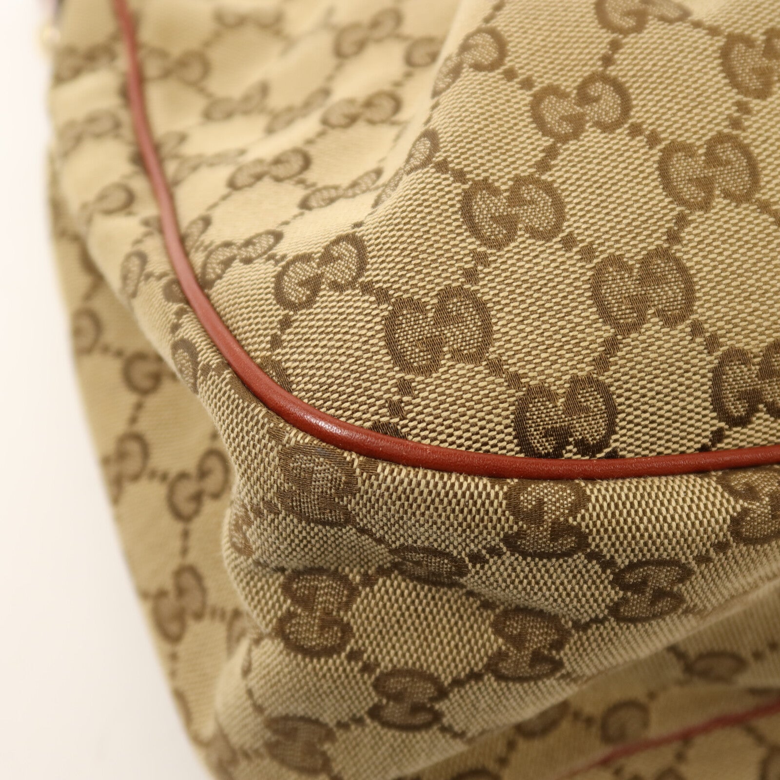 GUCCI 帆布Shoulder Bag金扣肩背袋