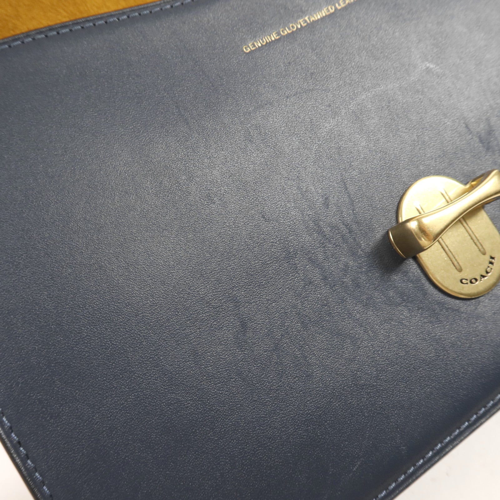 COACH 牛皮皮革Shoulder Bag金扣肩背袋