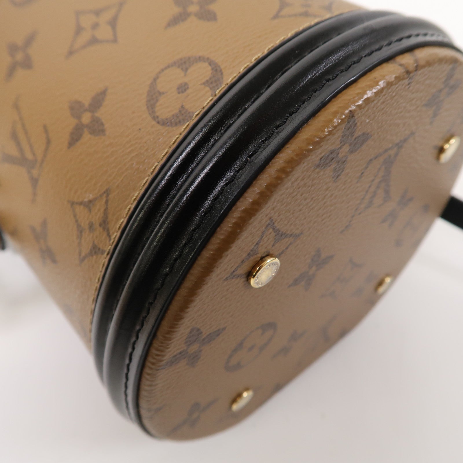 LOUIS VUITTON 【激減優惠】Monogram Reverse Cannes金扣手挽肩背兩用袋啡色