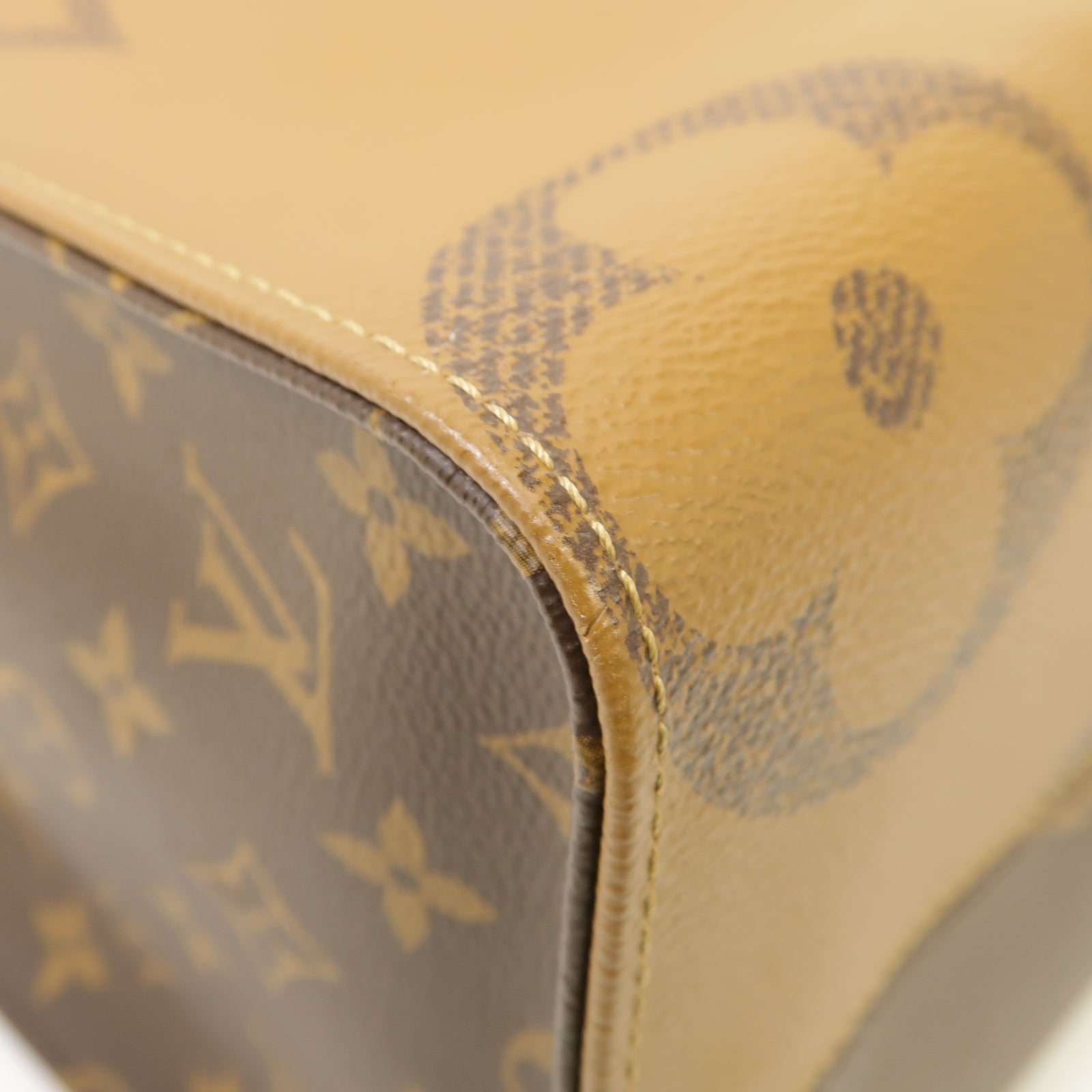LOUIS VUITTON 【激減優惠】Monogram/Monogram Reverse On The Go MM金扣手挽肩背兩用袋啡色