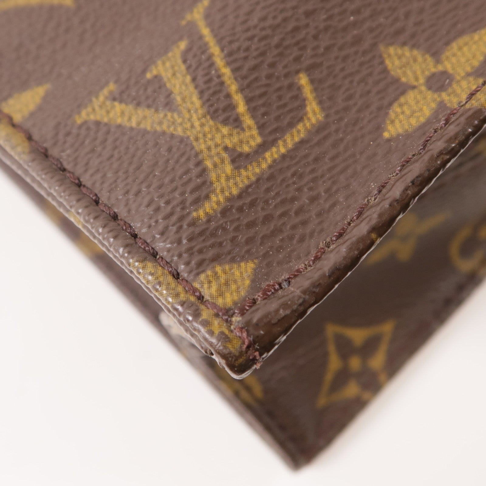 LOUIS VUITTON Monogram Sac Plat金扣手挽袋