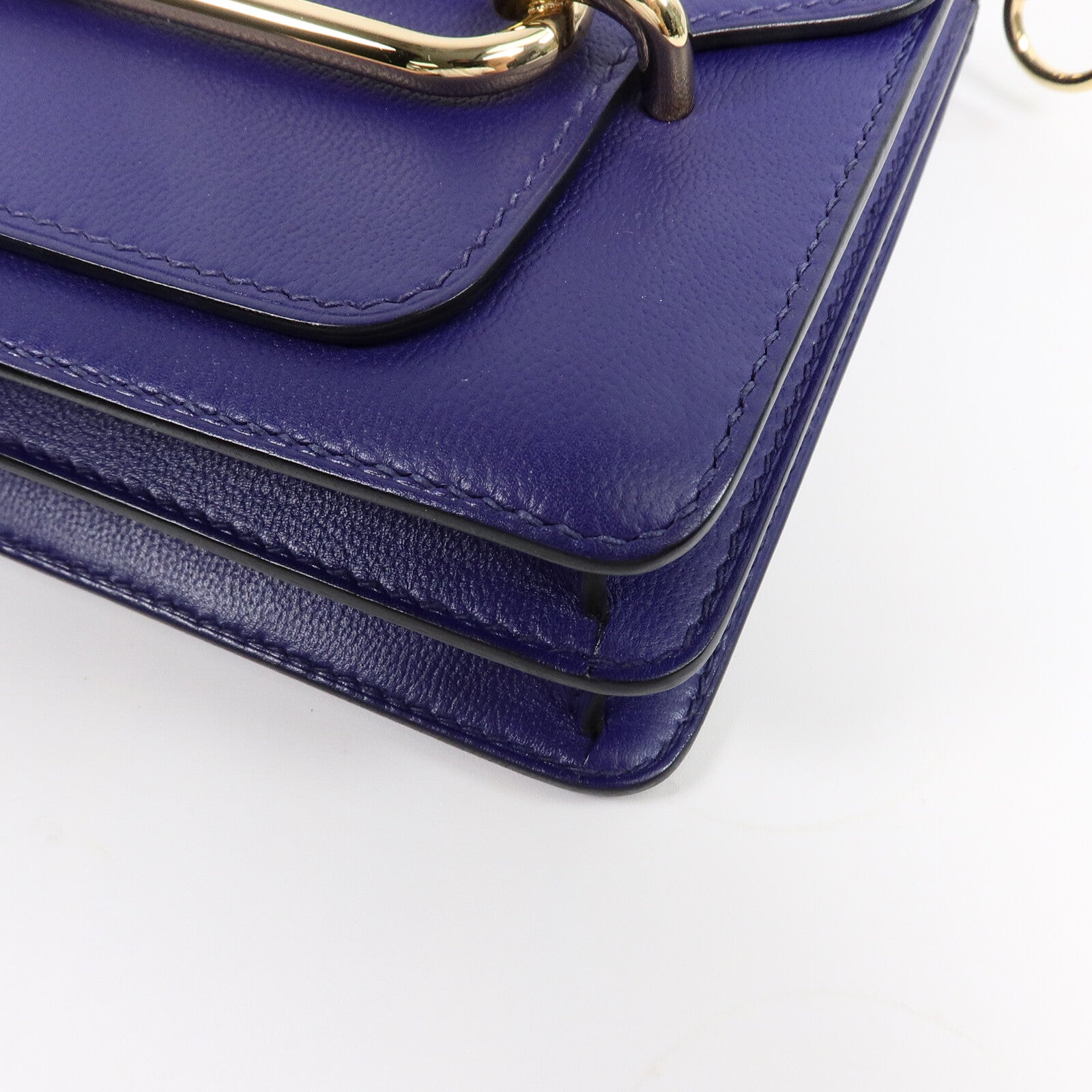 HERMES Evercolor皮革Roulis 23肩背袋Bleu Encre