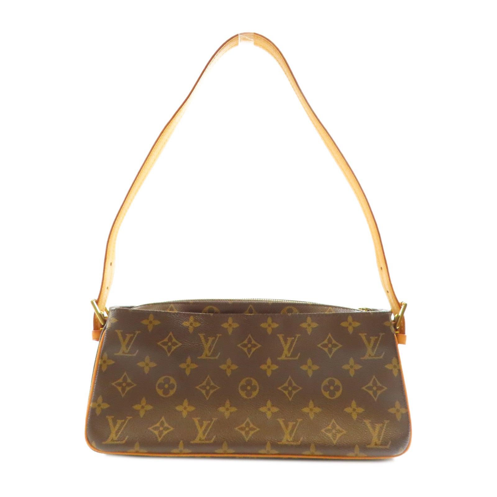 LOUIS VUITTON Monogram Viva Cite MM金扣肩背袋棕色