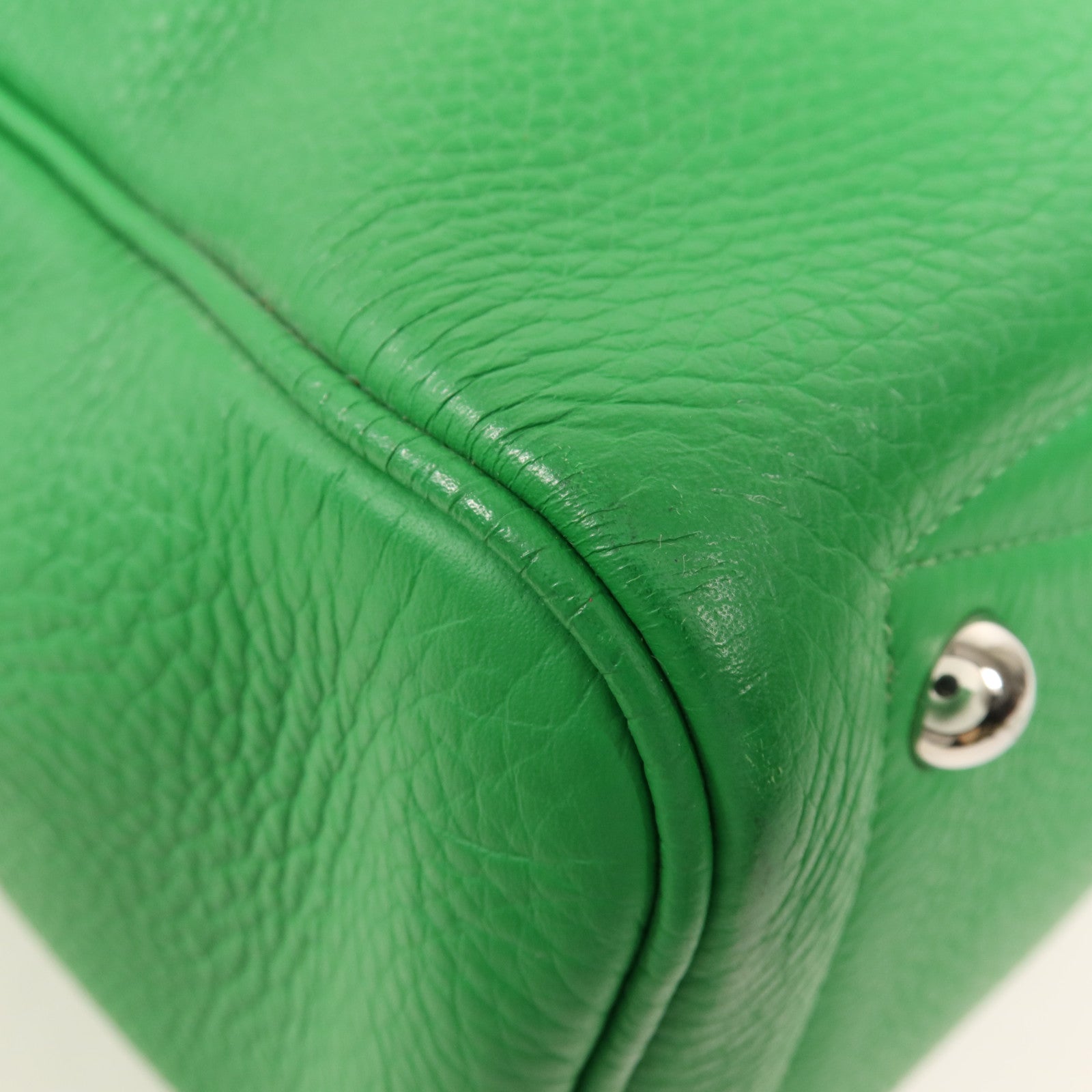 HERMES Clemence皮革Victoria銀扣肩背袋