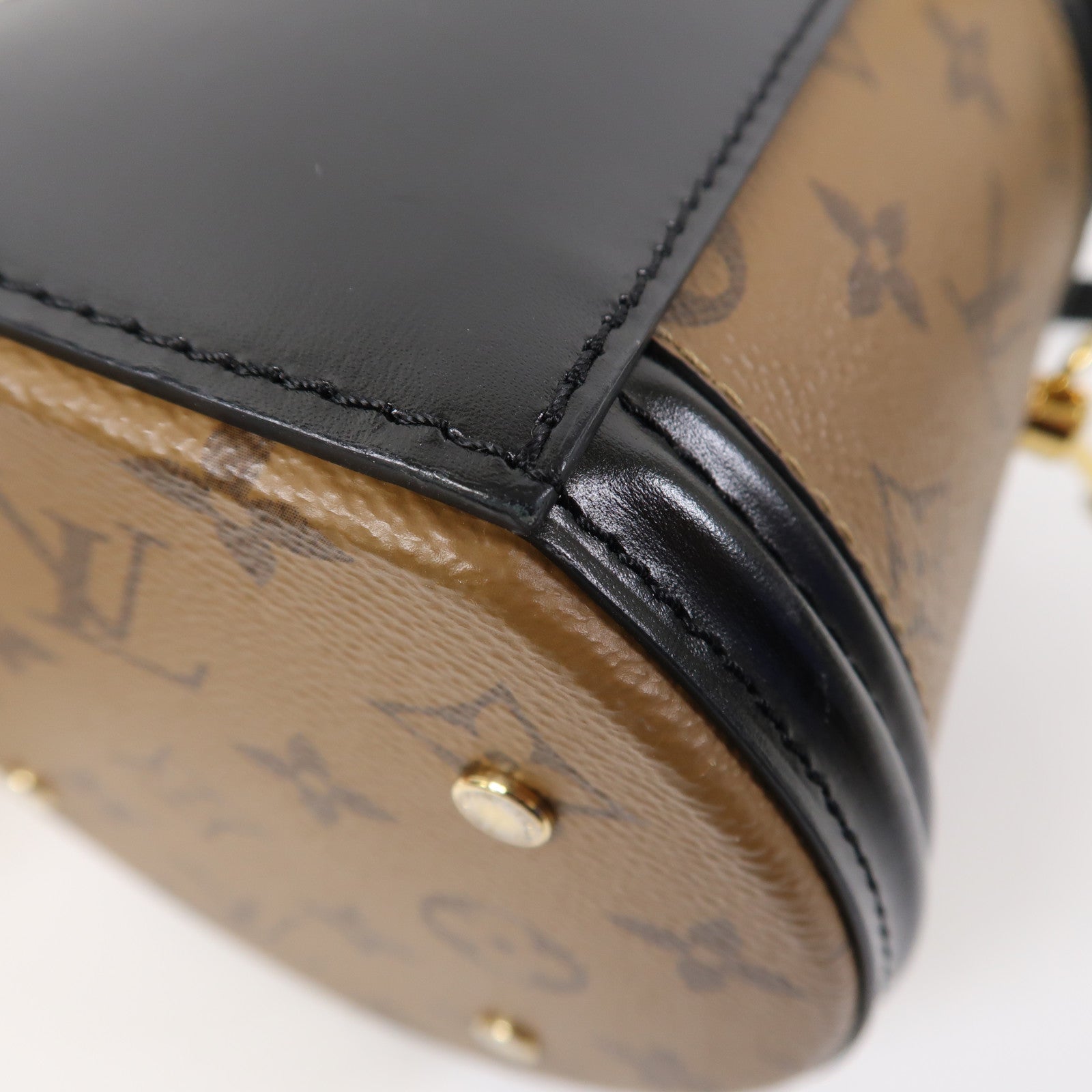 LOUIS VUITTON 【激減優惠】Monogram Reverse Cannes金扣手挽肩背兩用袋啡色