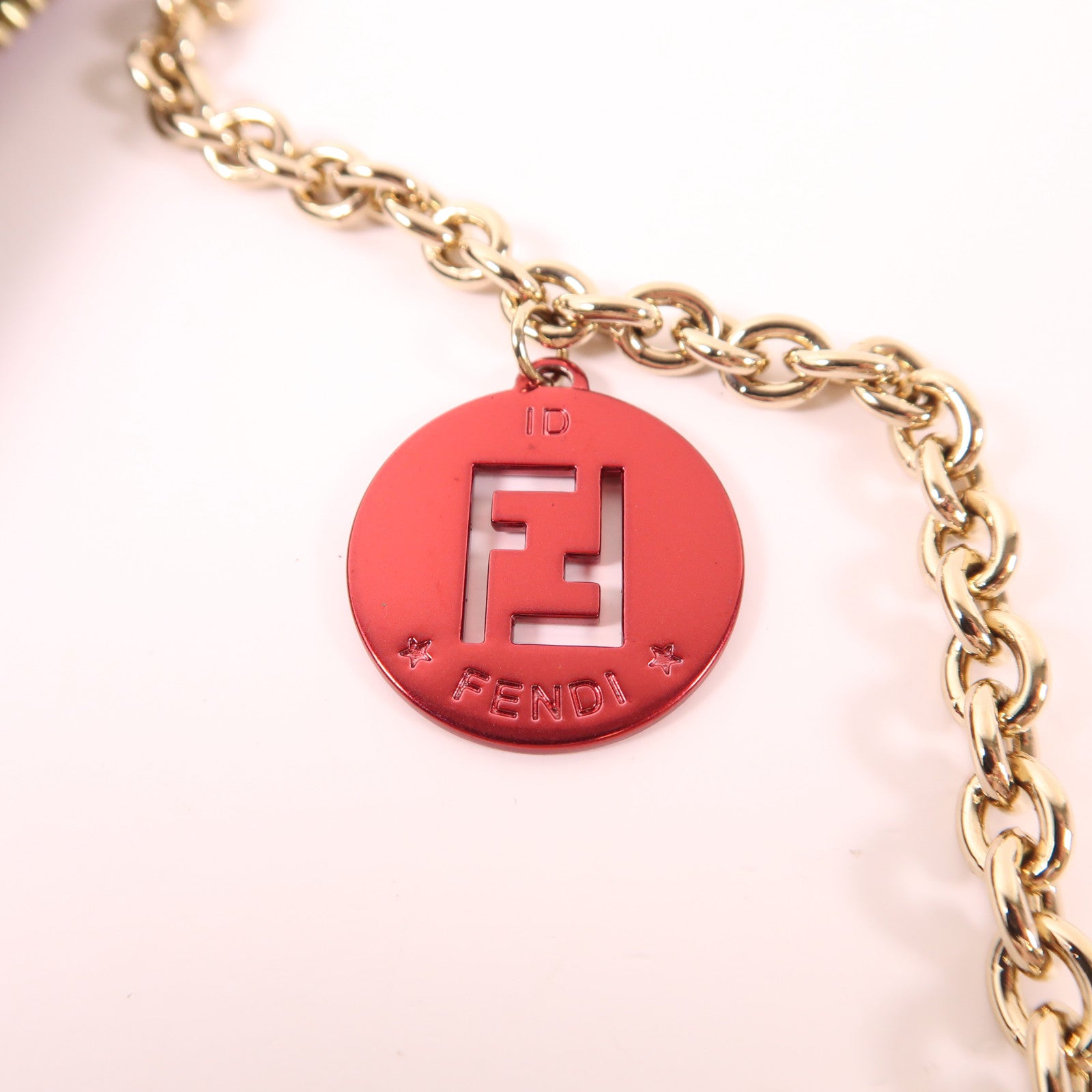 FENDI 帆布Zucchino Chain Pouch鏈帶手拿包