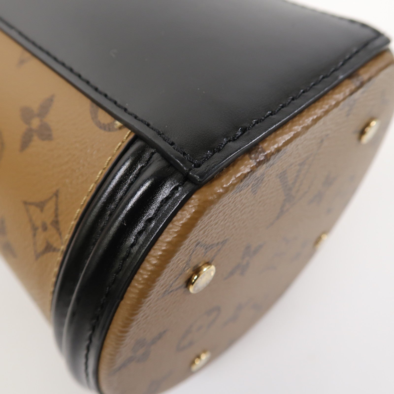 LOUIS VUITTON 【激減優惠】Monogram Reverse Cannes金扣手挽肩背兩用袋啡色