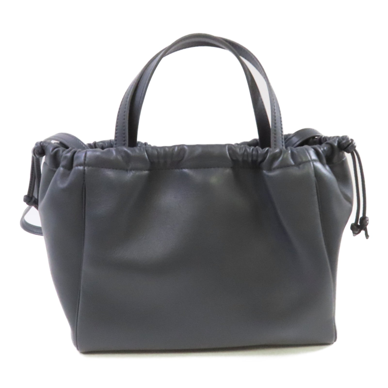 CELINE 牛皮皮革Cabas Cuir Triomphe 2Way Shoulder Bag手挽肩背兩用袋灰色