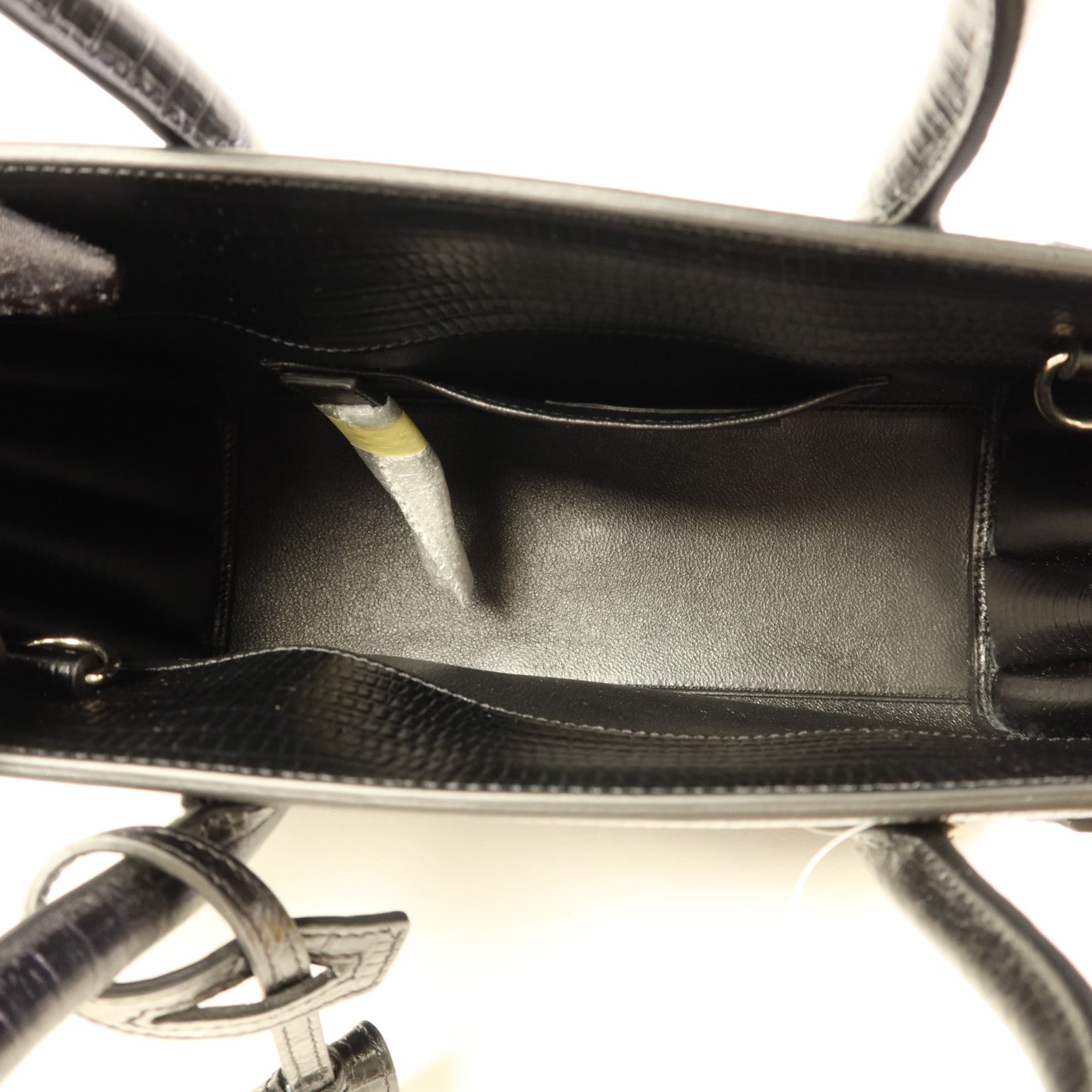 YVES SAINT LAURENT 牛皮皮革Sac De Jour銀扣手挽肩背兩用袋