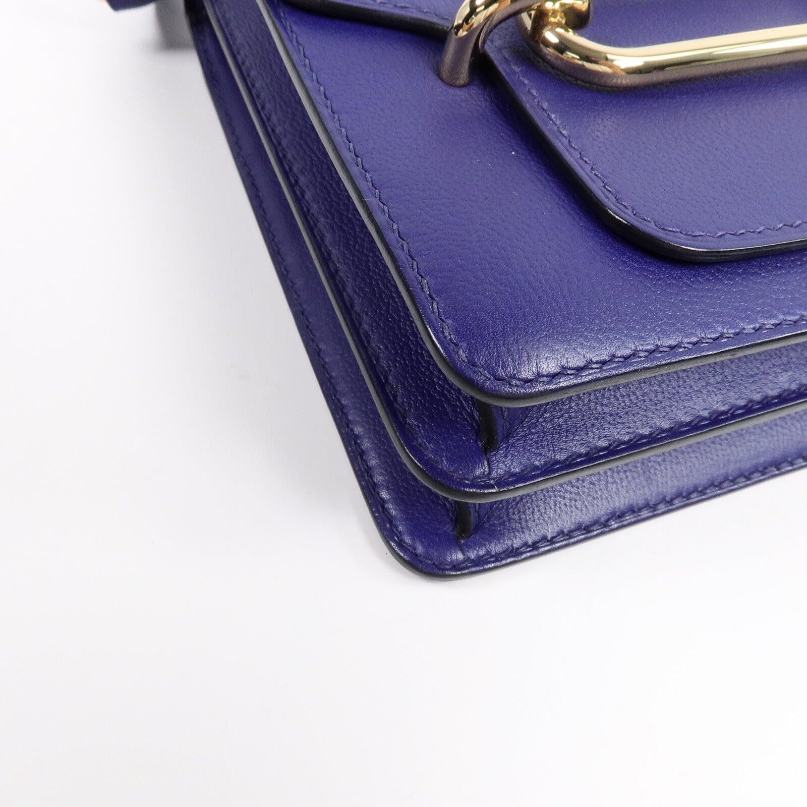 HERMES Evercolor皮革Roulis 23肩背袋Bleu Encre