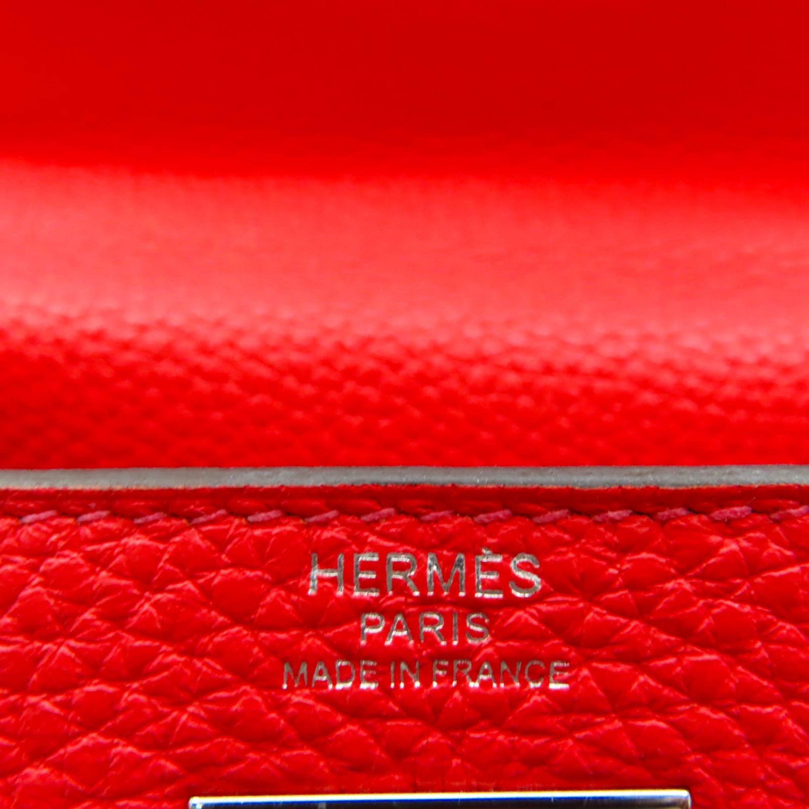 HERMES 【清倉大減價】Clemence皮革Kelly 28銀扣手挽肩背兩用袋粉紅色