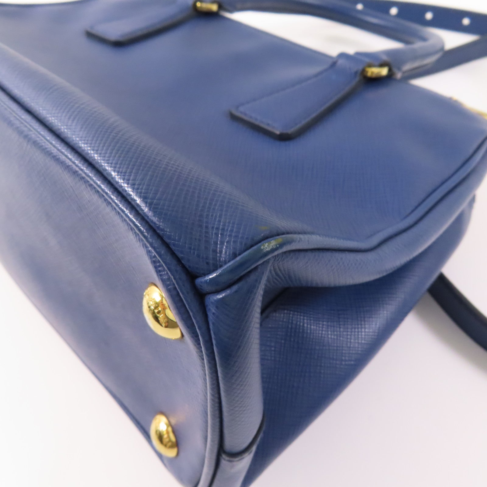 PRADA Saffiano皮革2 Way Shoulder金扣手挽肩背兩用袋