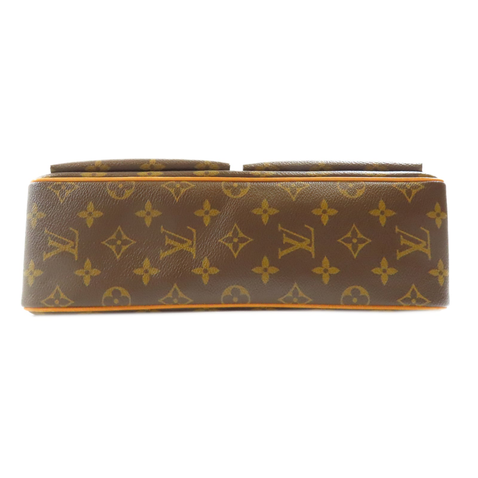 LOUIS VUITTON Monogram Viva Cite MM金扣肩背袋棕色