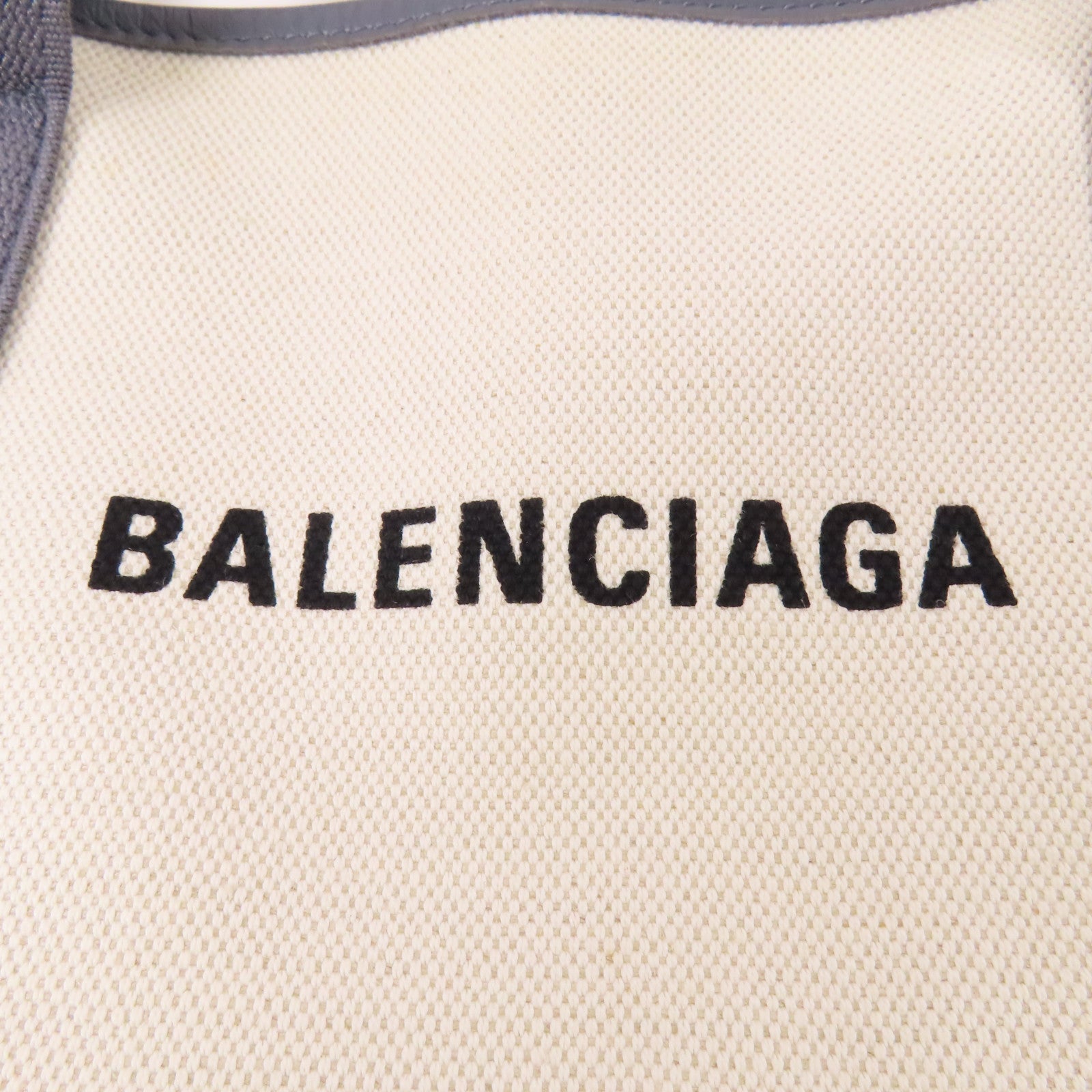 BALENCIAGA 帆布/皮革Cabas XS銀扣手挽肩背兩用袋