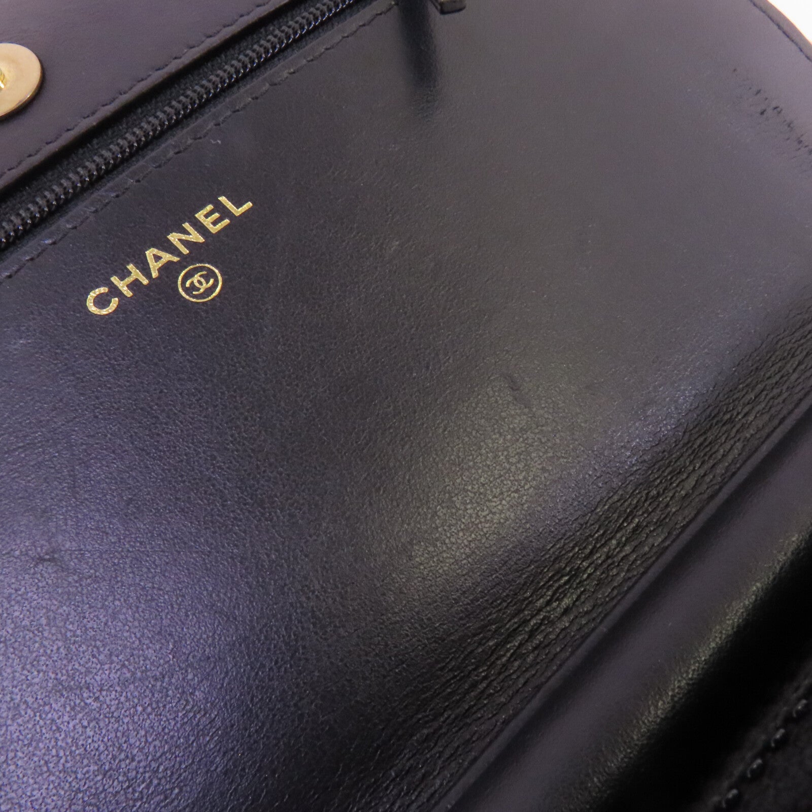 CHANEL 牛皮皮革Boy WOC Wallet On Chain金扣鏈帶肩背袋